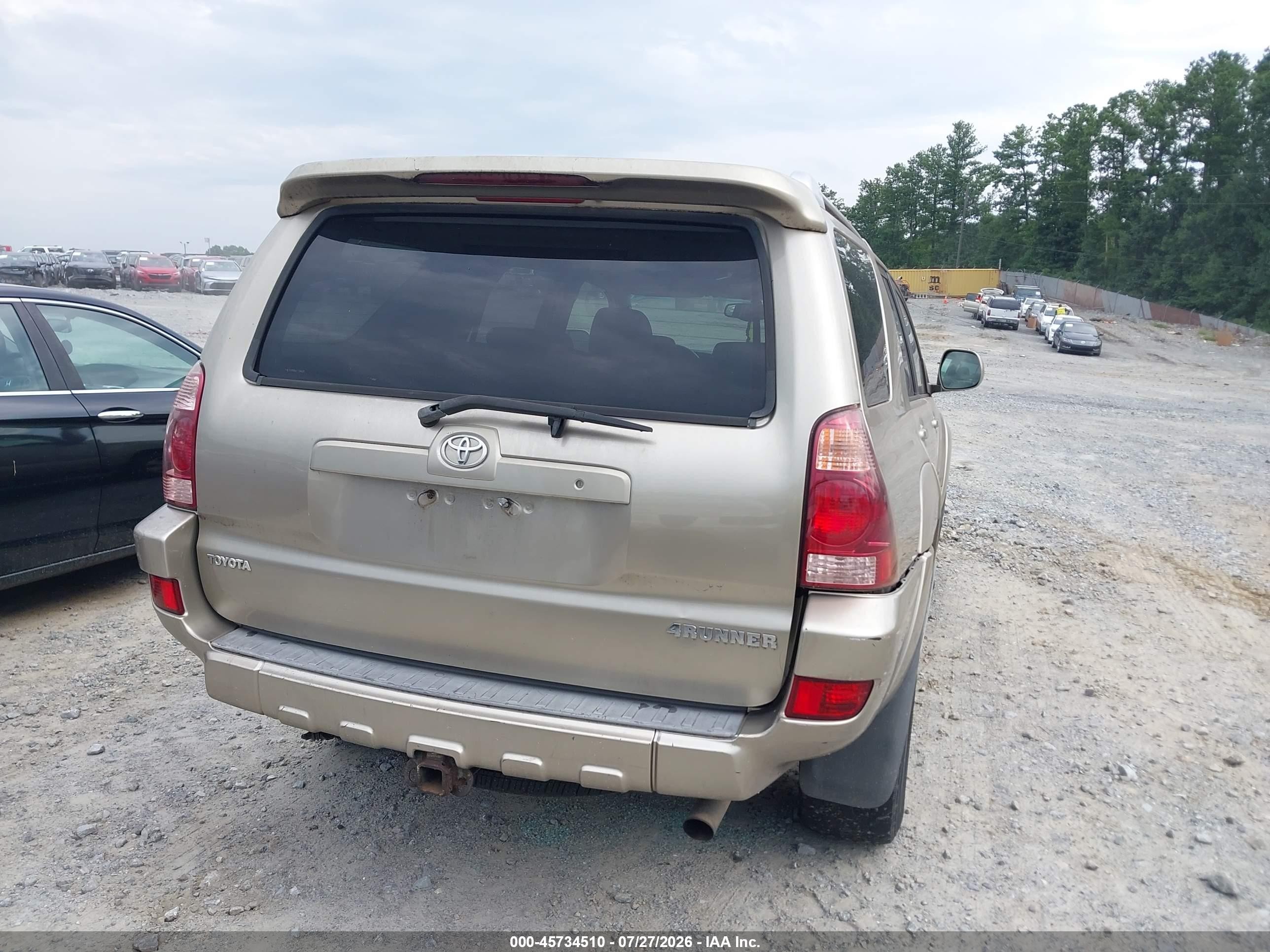 2004 Toyota 4runner Limited V6 Золотой vin: JTEZU17R048009435
