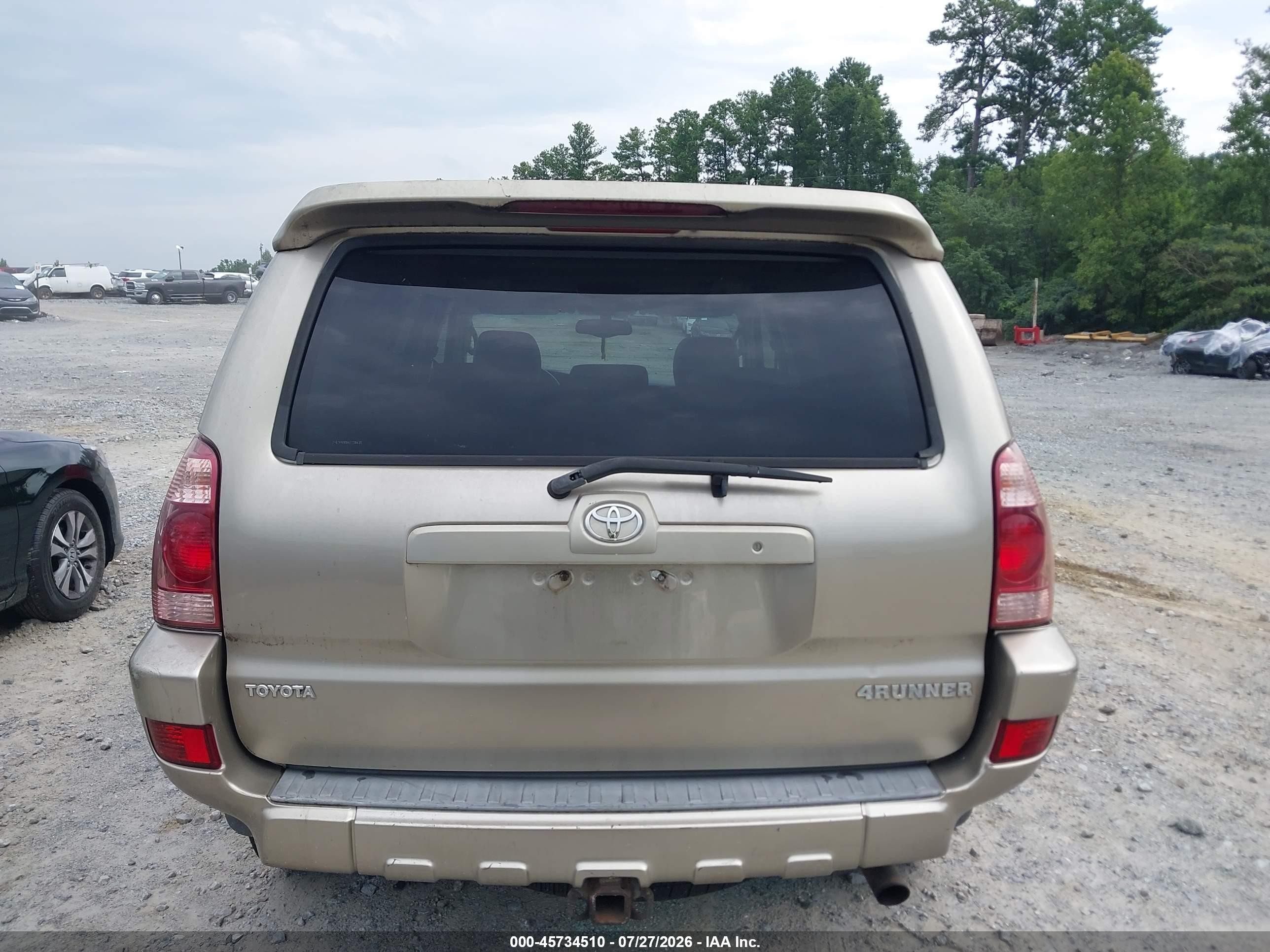 2004 Toyota 4runner Limited V6 Золотой vin: JTEZU17R048009435