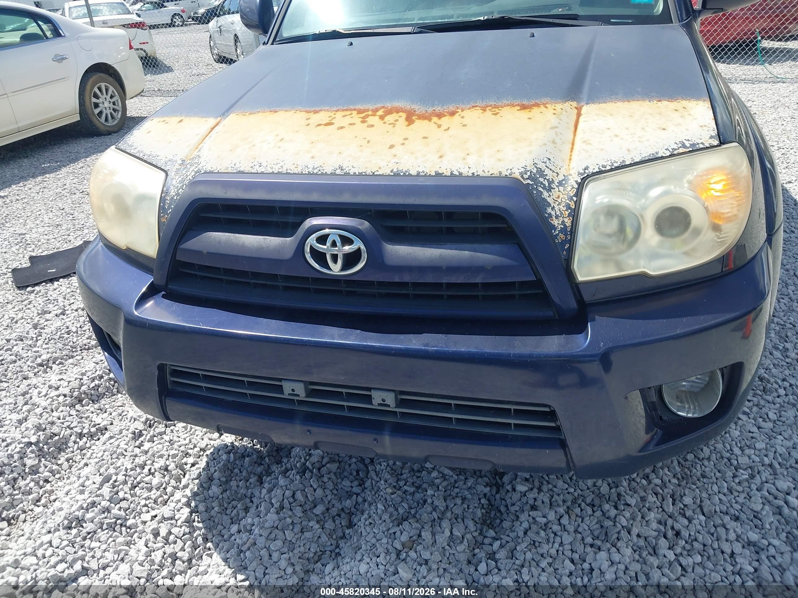 2007 Toyota 4runner Limited Blue vin: JTEZU17R078075150