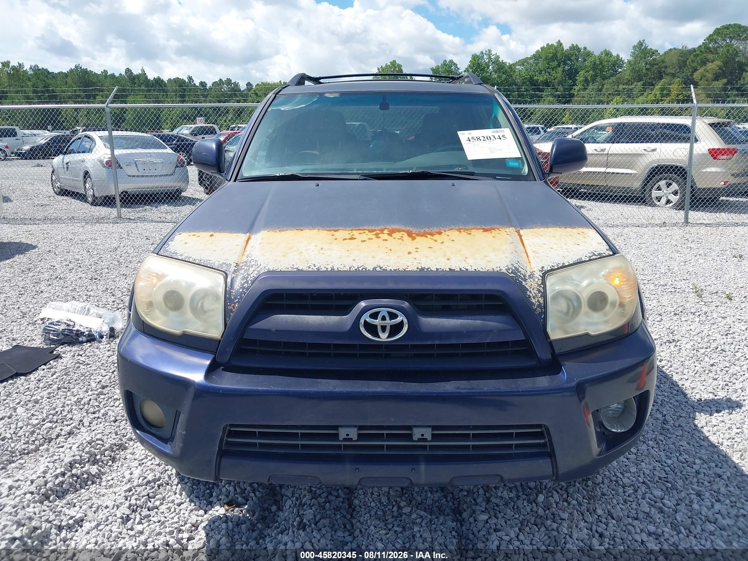 2007 Toyota 4runner Limited Blue vin: JTEZU17R078075150