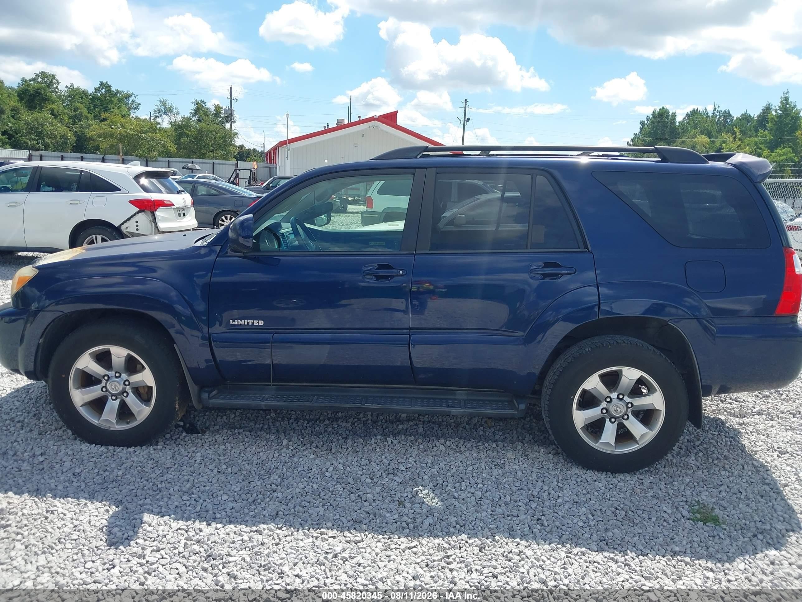 2007 Toyota 4runner Limited Blue vin: JTEZU17R078075150