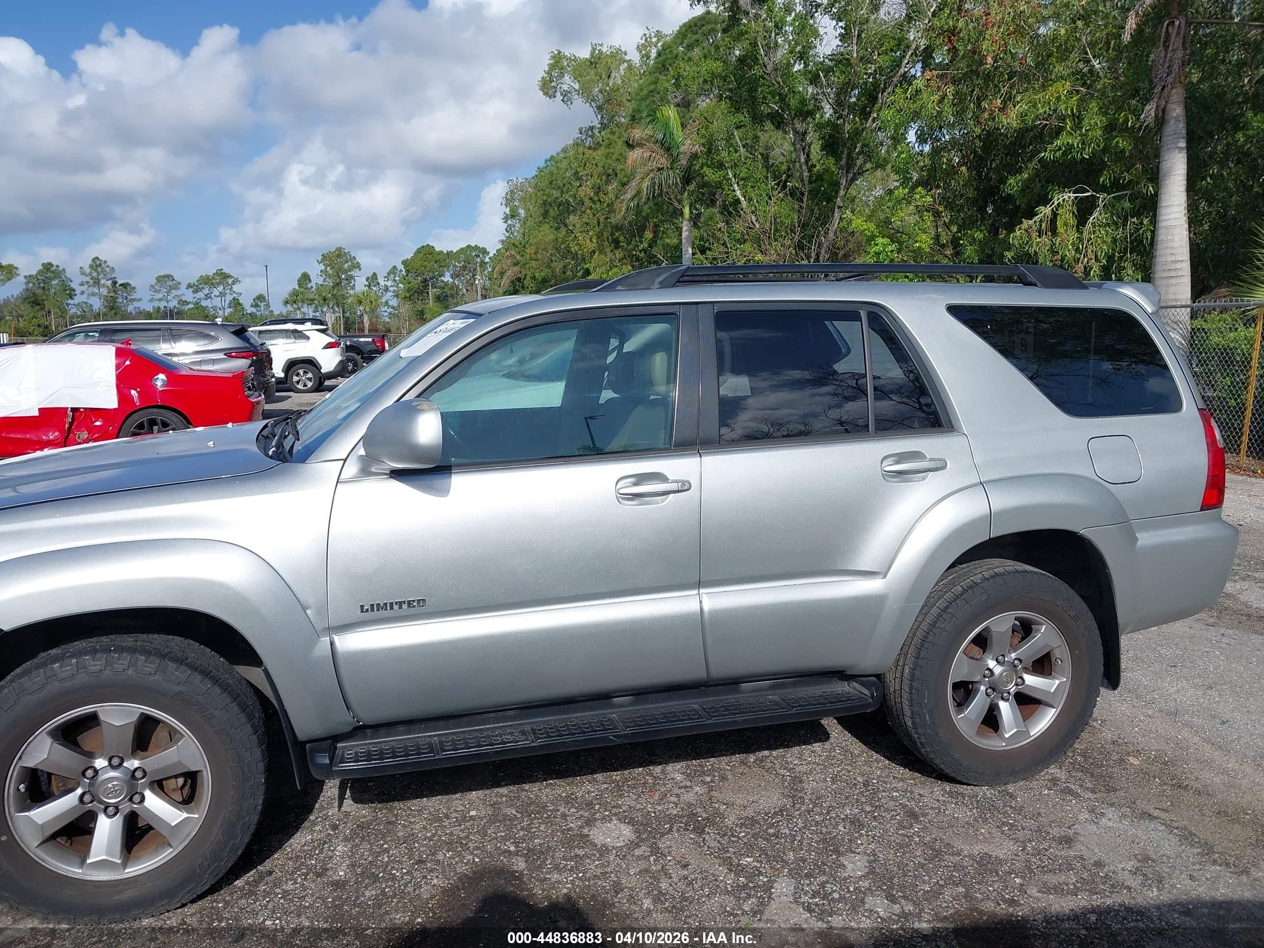 2006 Toyota 4runner Limited V6 Silver vin: JTEZU17R268048188