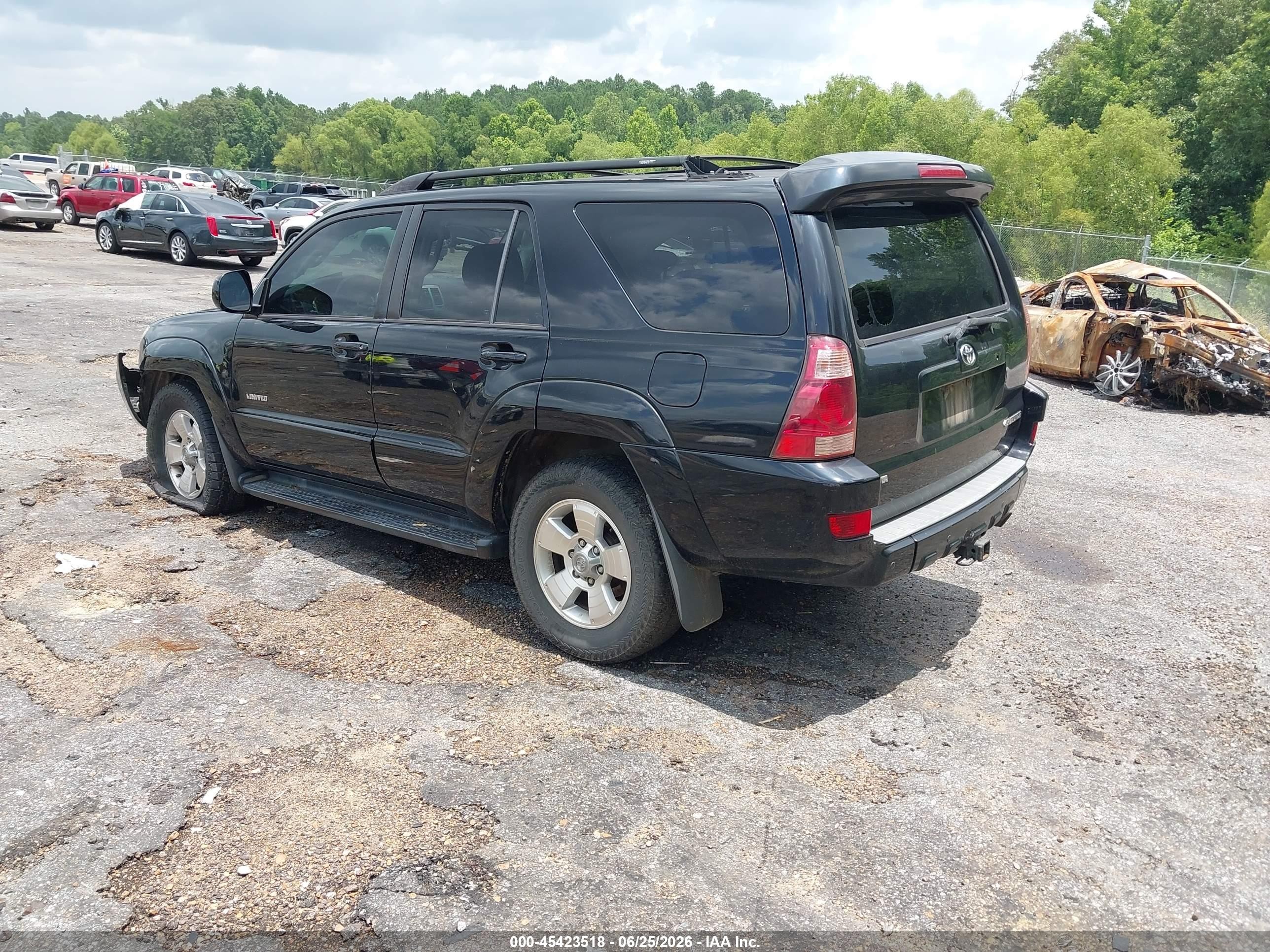 2005 Toyota 4runner Limited V6 Black vin: JTEZU17R358031429