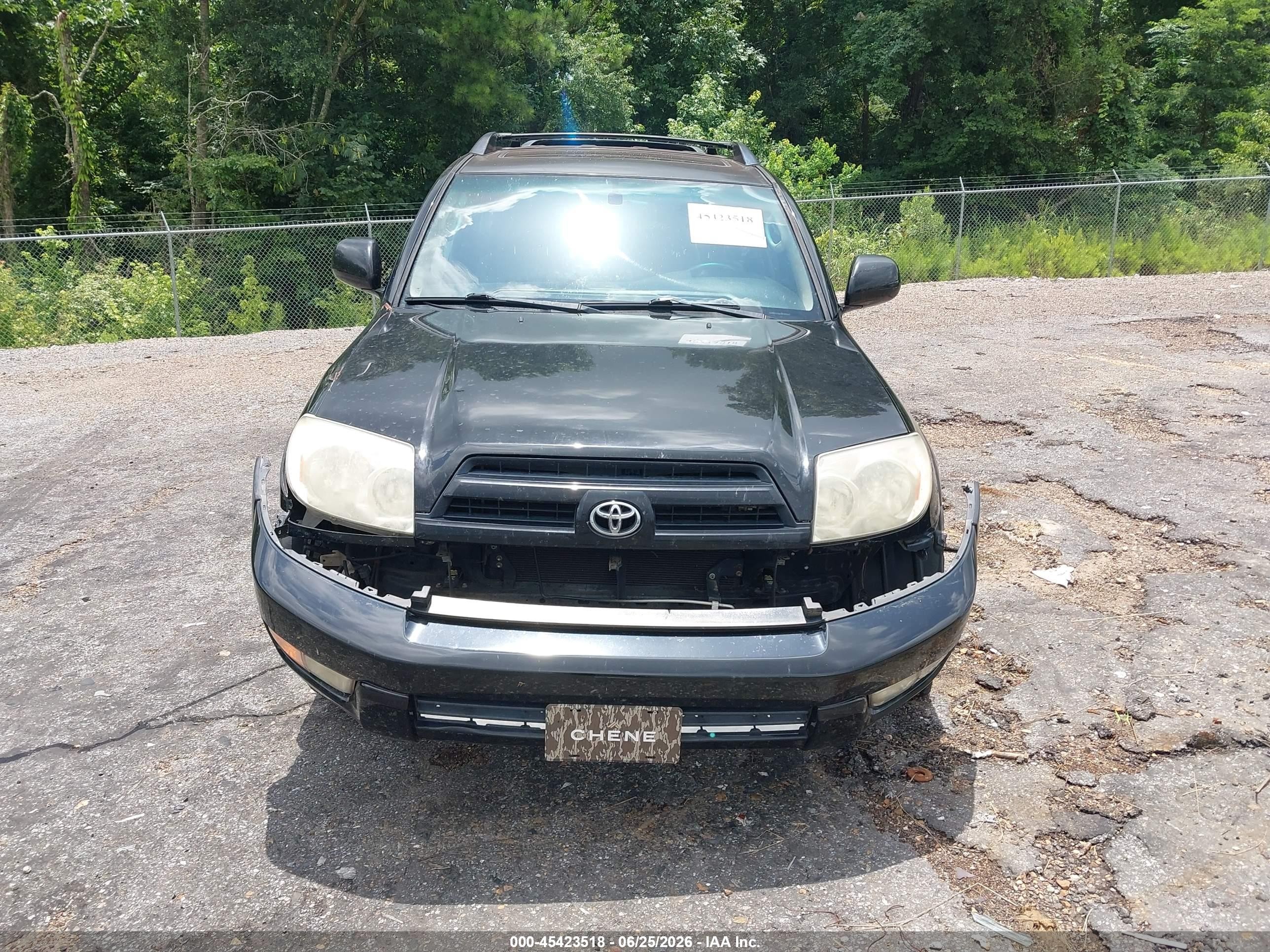 2005 Toyota 4runner Limited V6 Black vin: JTEZU17R358031429