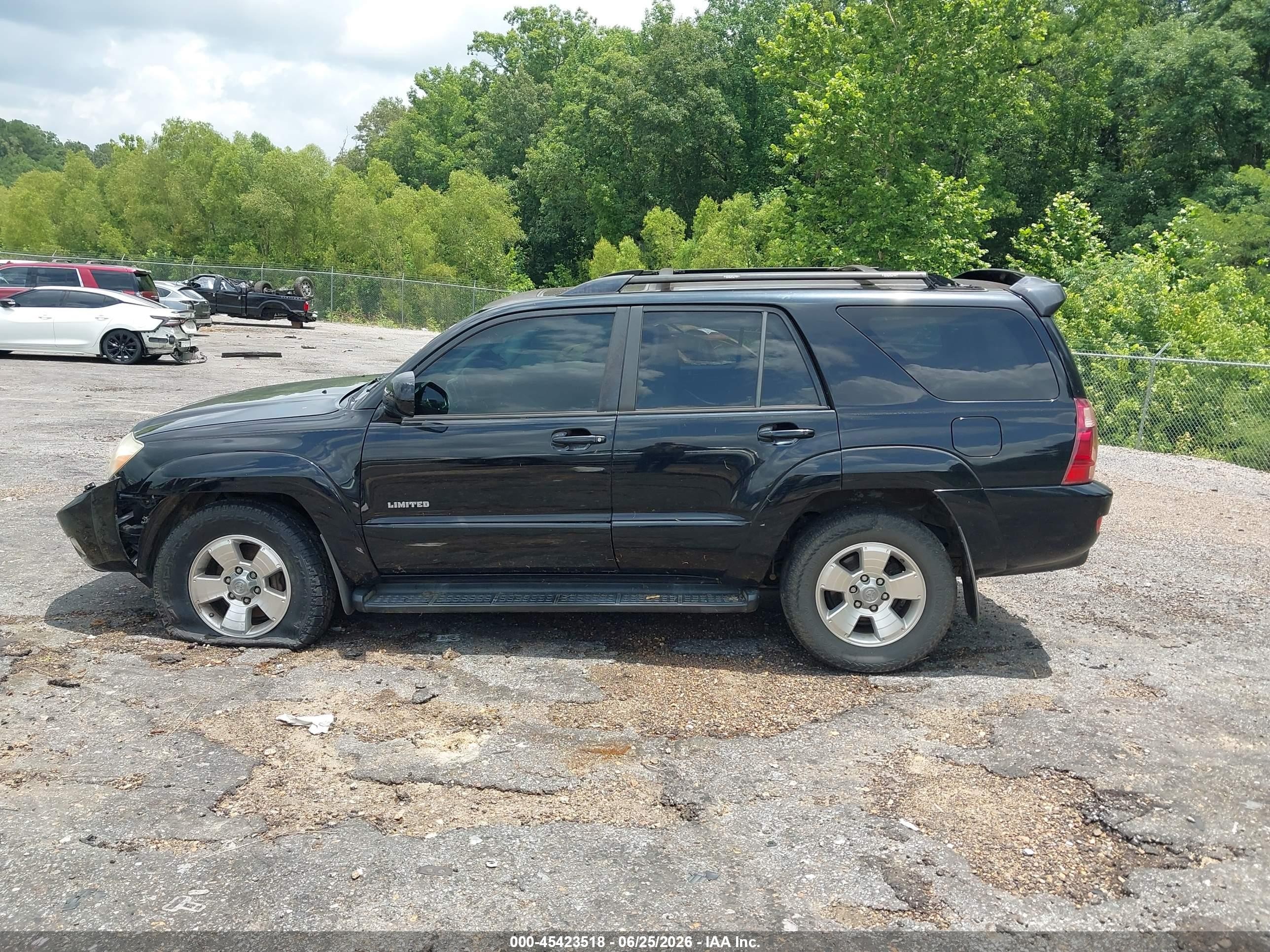 2005 Toyota 4runner Limited V6 Black vin: JTEZU17R358031429
