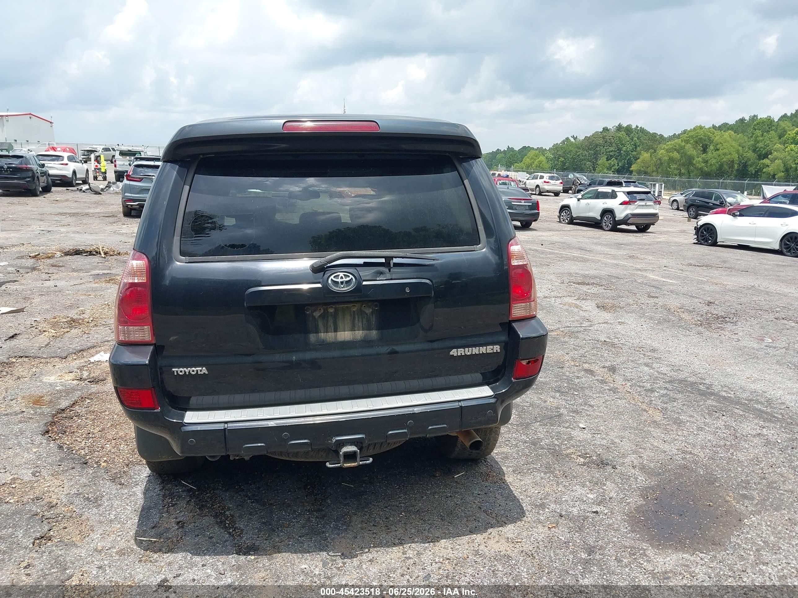 2005 Toyota 4runner Limited V6 Black vin: JTEZU17R358031429