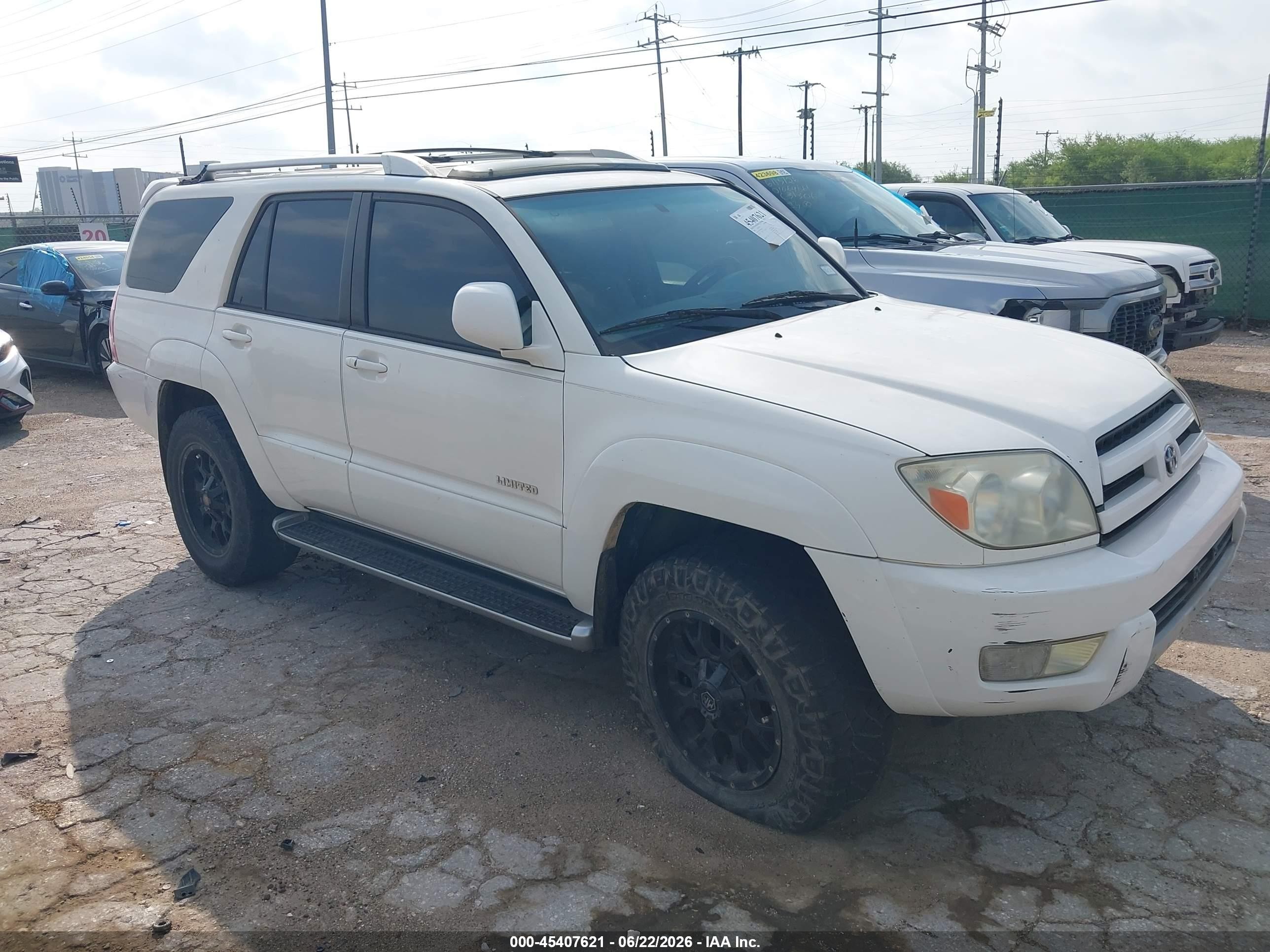 2003 Toyota 4runner Limited V6 White vin: JTEZU17R430012920