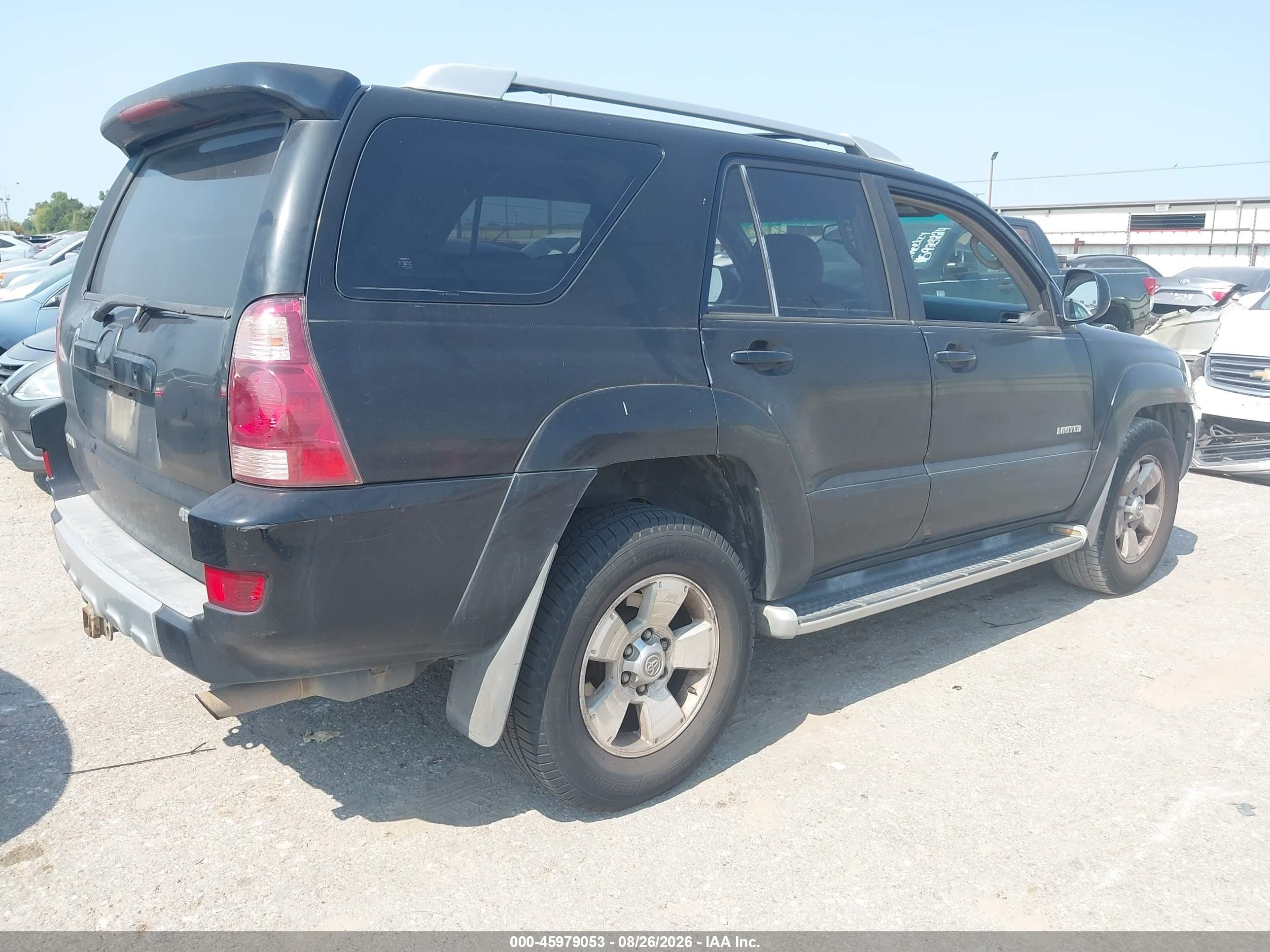 2003 Toyota 4runner Limited V6 Black vin: JTEZU17R530007631