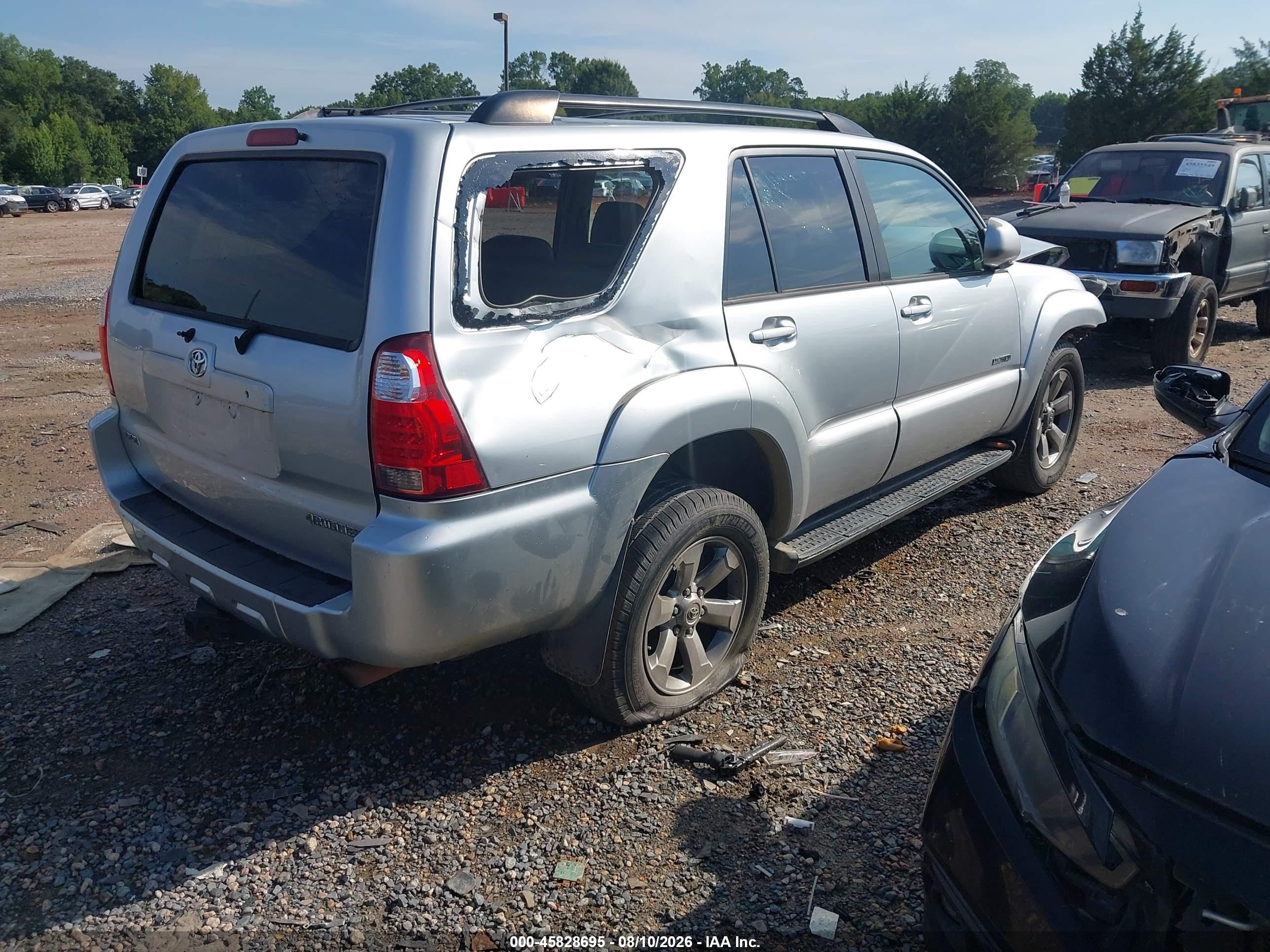 2006 Toyota 4runner Limited V6 Silver vin: JTEZU17R660073075
