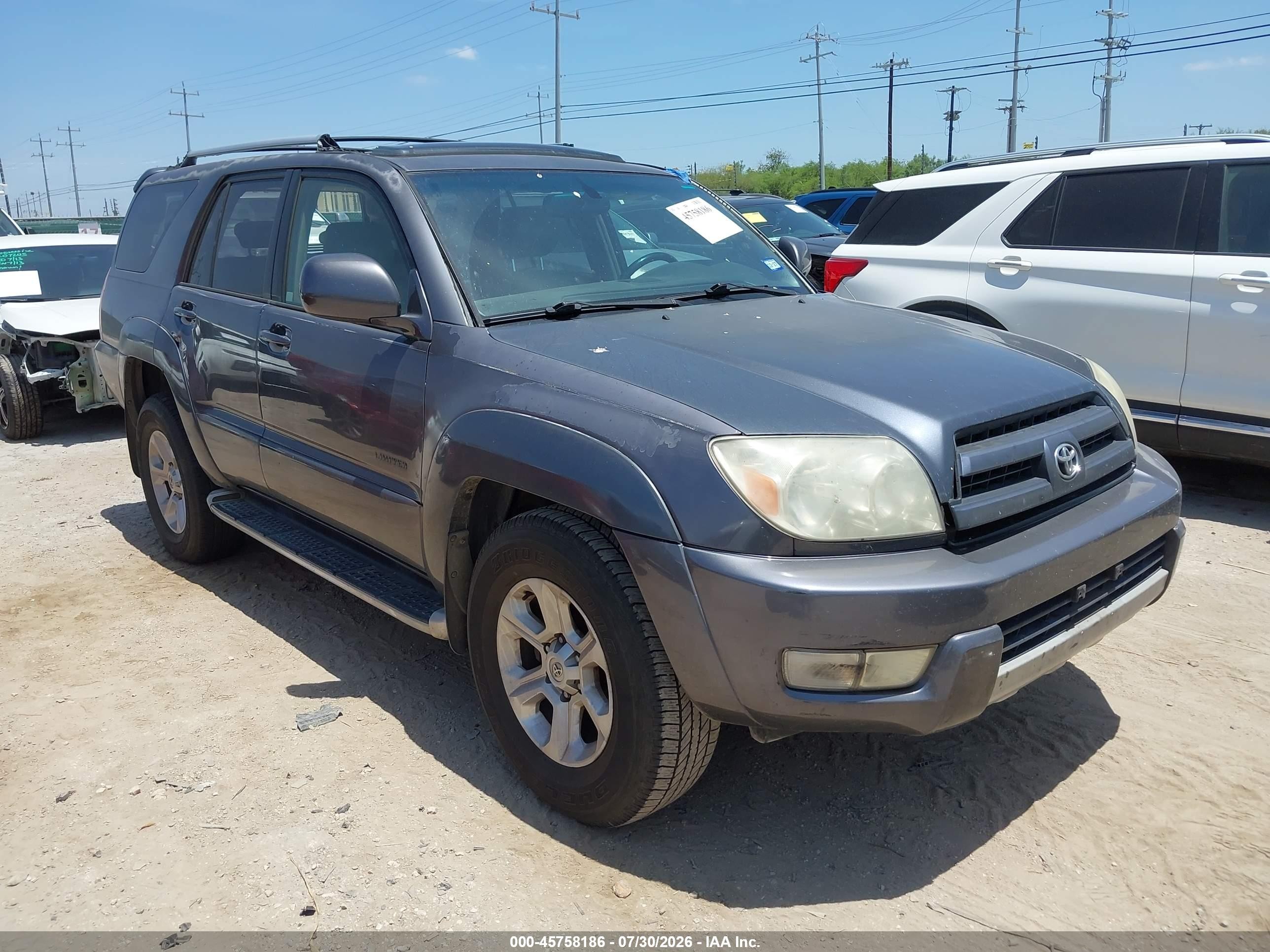 2003 Toyota 4runner Limited V6 Gray vin: JTEZU17R738005672