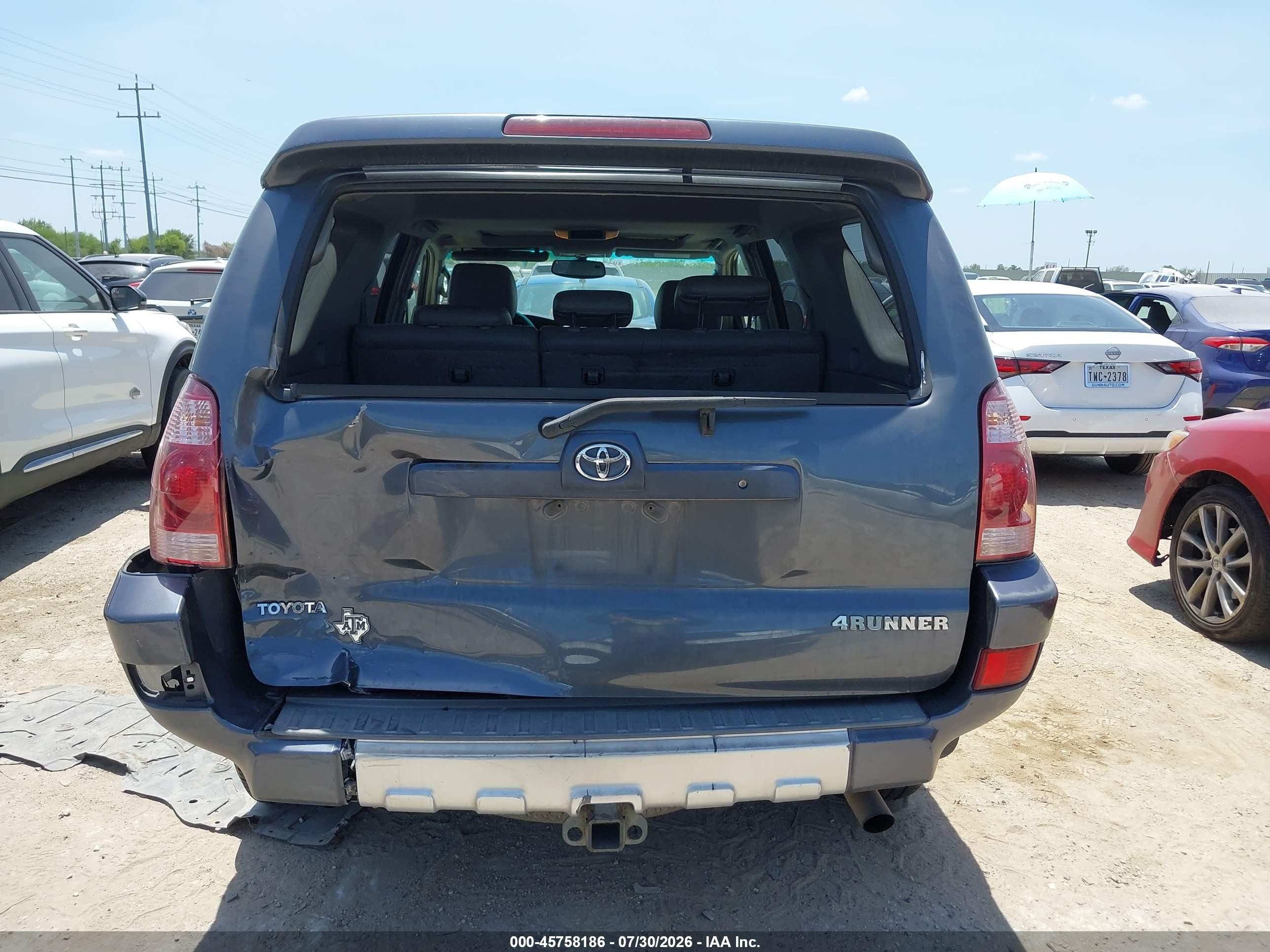 2003 Toyota 4runner Limited V6 Gray vin: JTEZU17R738005672