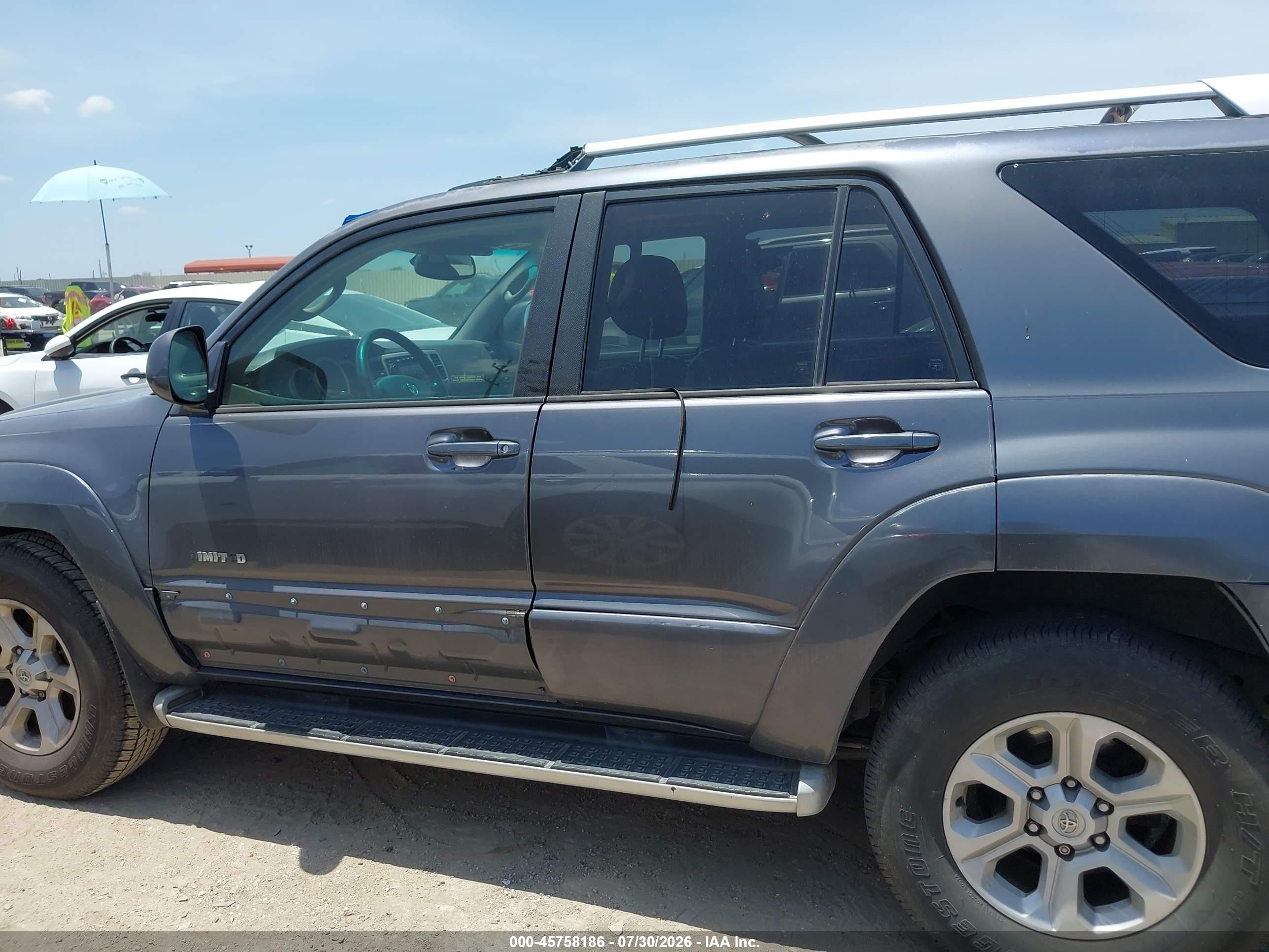 2003 Toyota 4runner Limited V6 Gray vin: JTEZU17R738005672