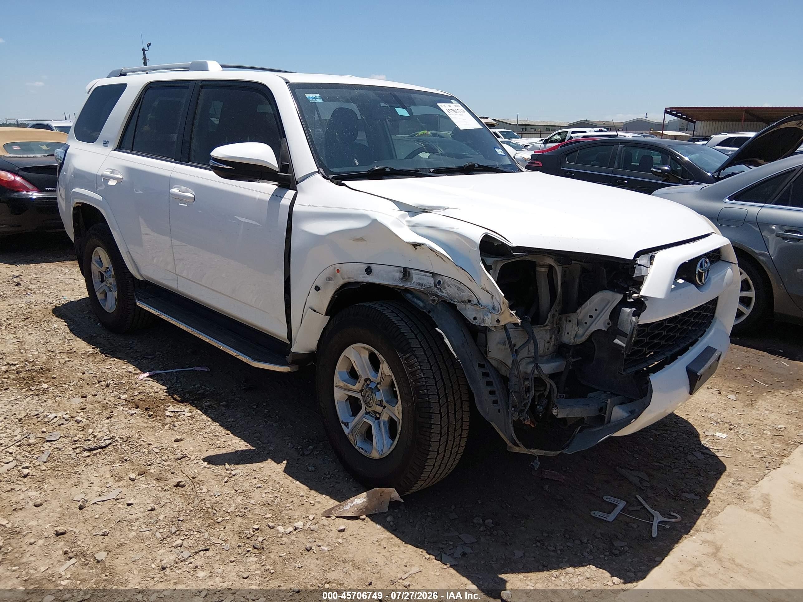 2014 Toyota 4runner Sr5 Premium White vin: JTEZU5JR0E5079746