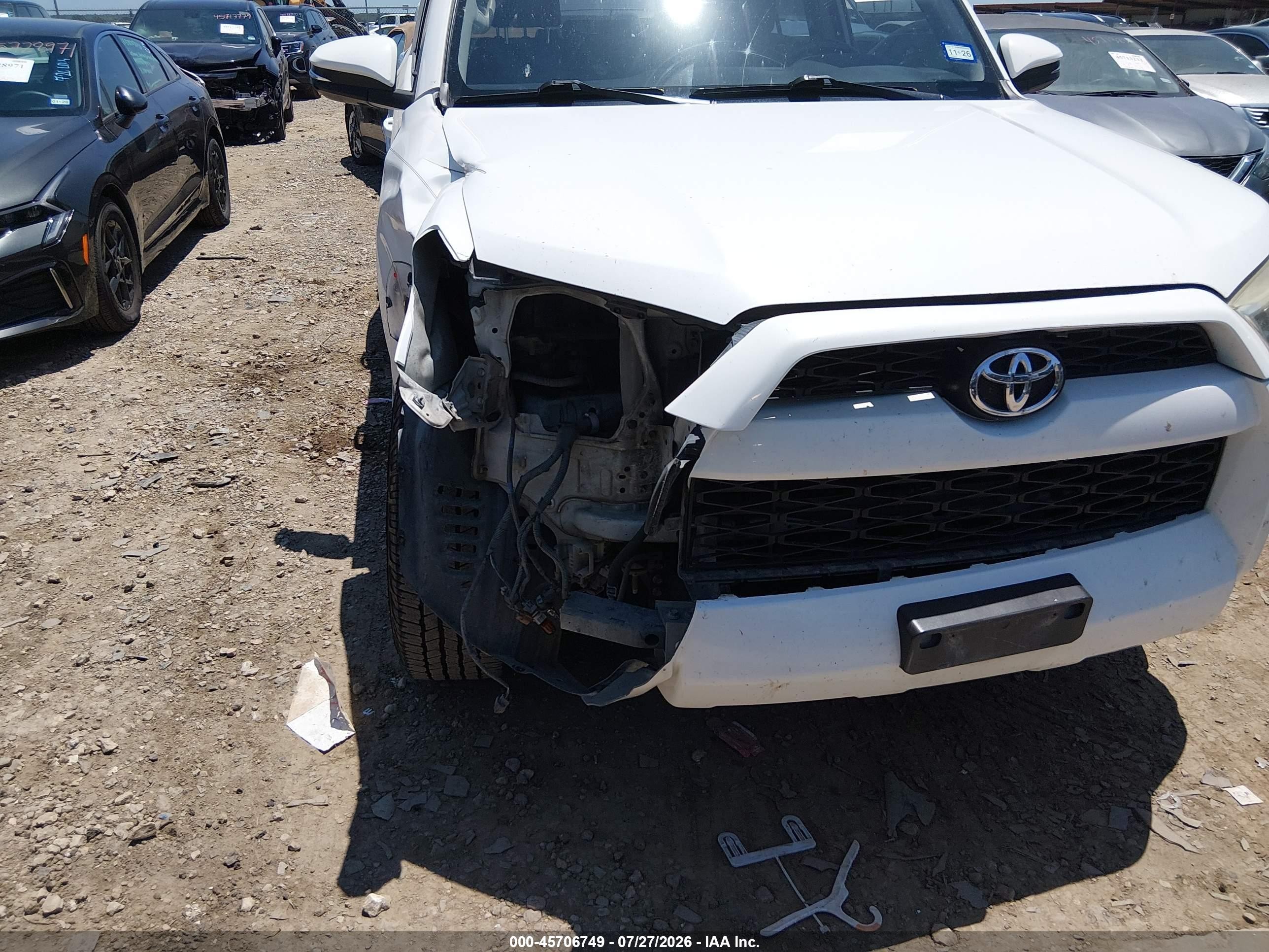 2014 Toyota 4runner Sr5 Premium White vin: JTEZU5JR0E5079746