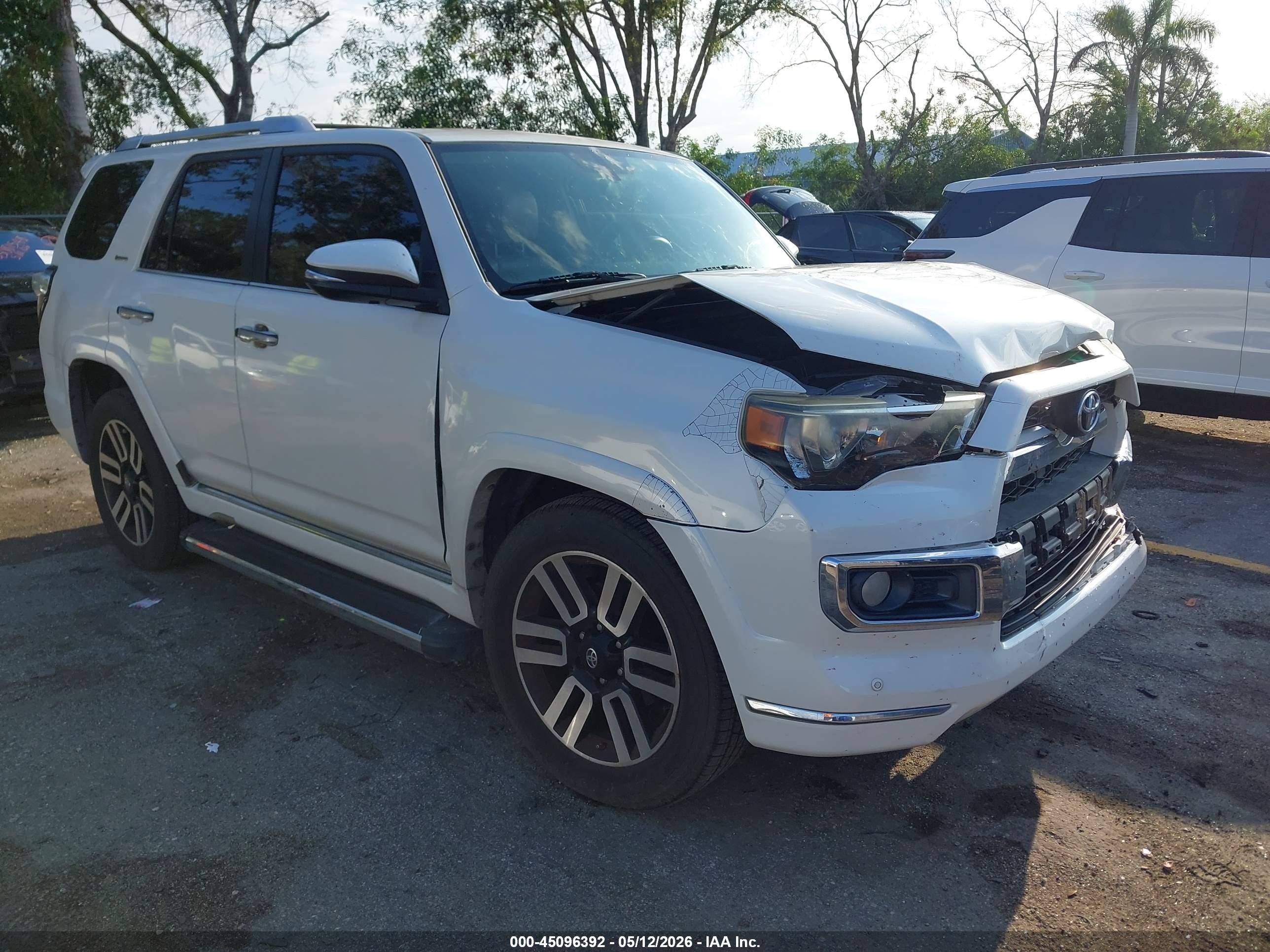 2015 Toyota 4runner Limited White vin: JTEZU5JR0F5101648