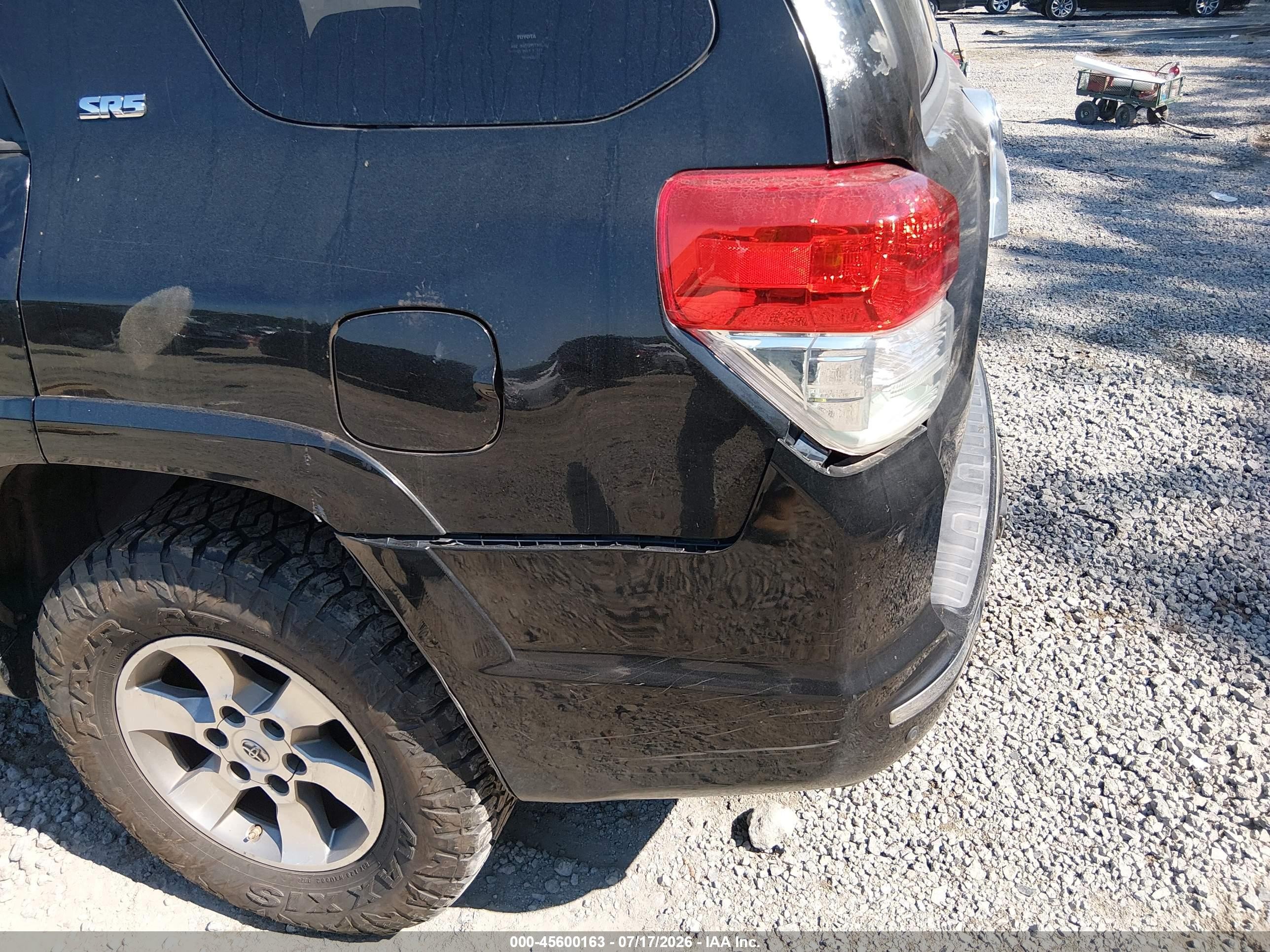 2012 Toyota 4runner Sr5 Black vin: JTEZU5JR1C5043240