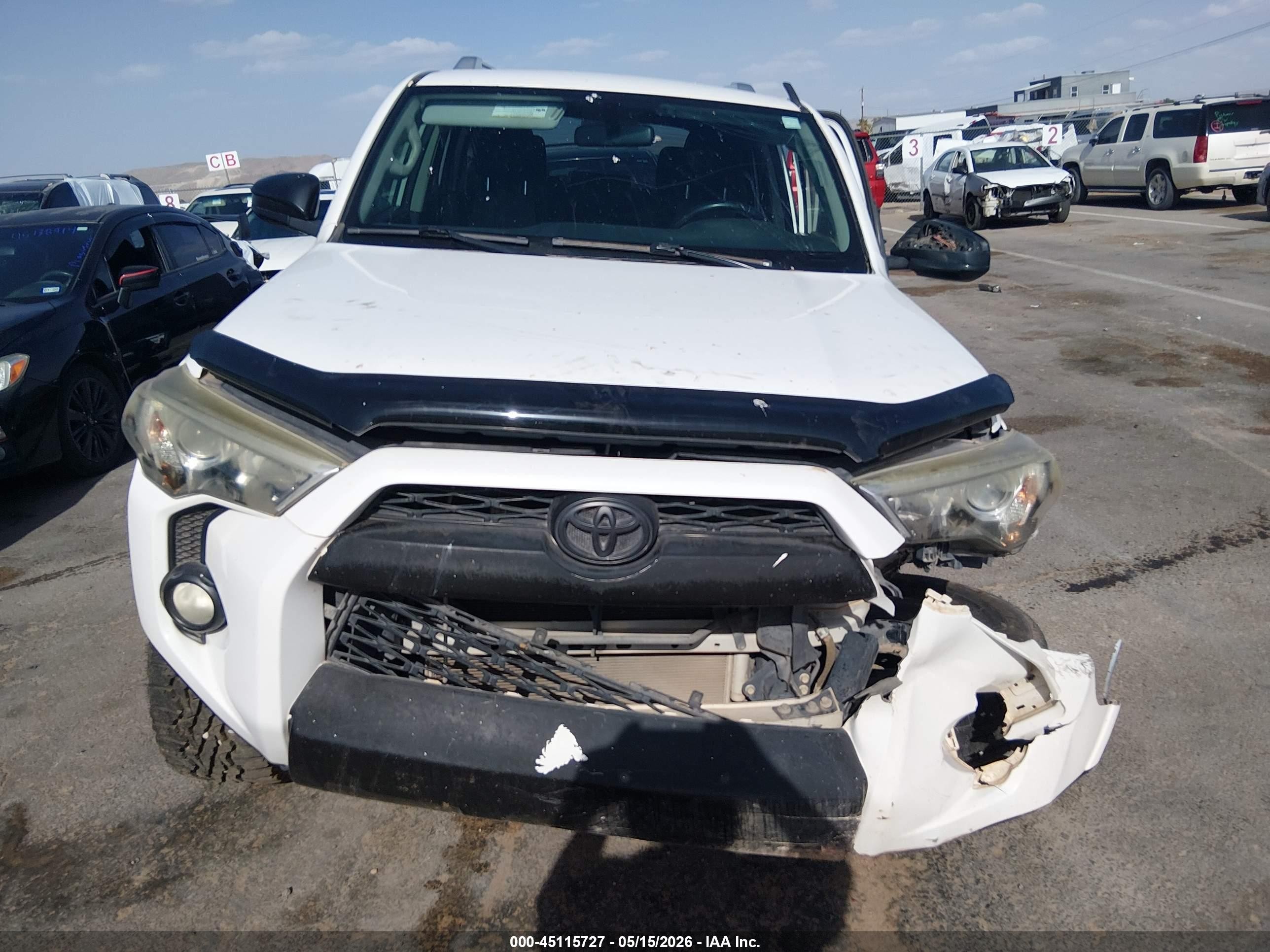 2014 Toyota 4runner Sr5 White vin: JTEZU5JR1E5069808