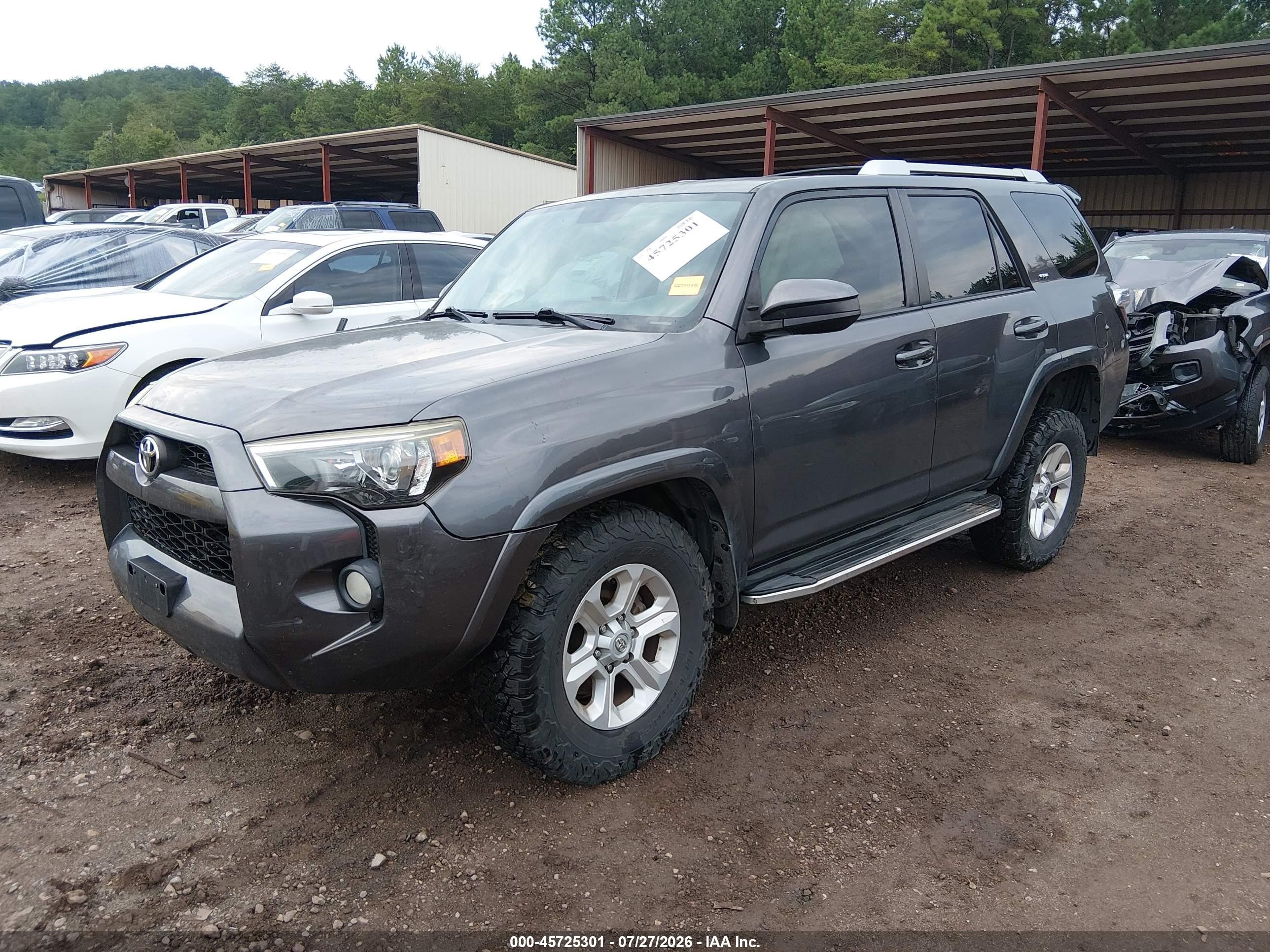 2015 Toyota 4runner Sr5 Gray vin: JTEZU5JR1F5097237
