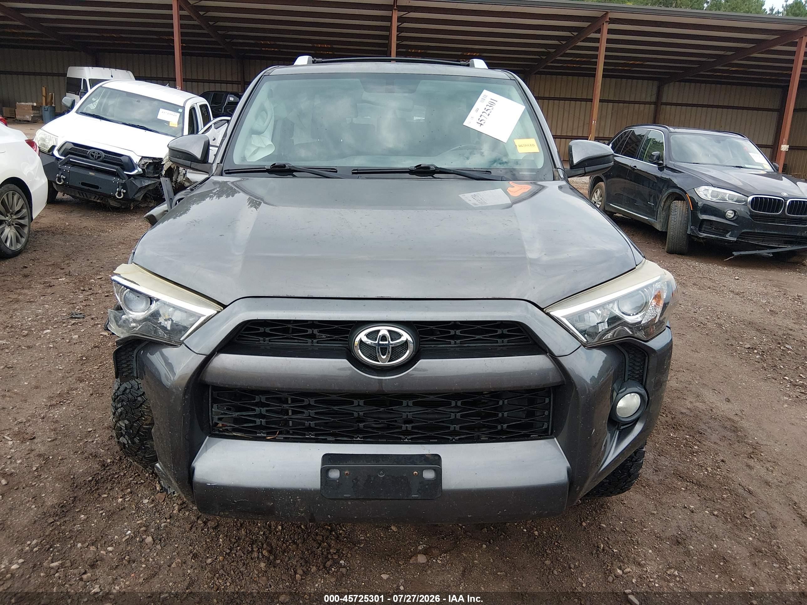 2015 Toyota 4runner Sr5 Gray vin: JTEZU5JR1F5097237