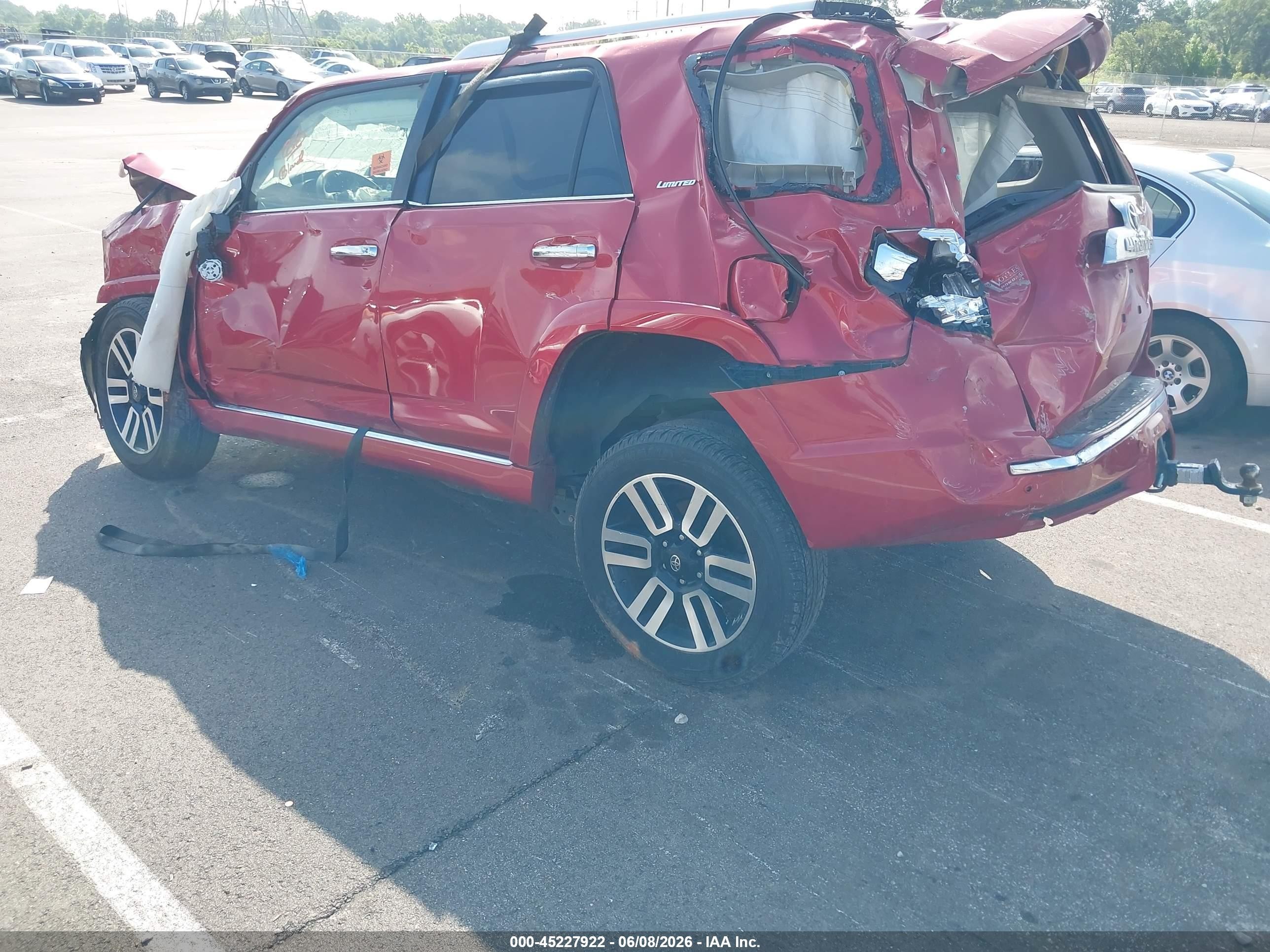 2015 Toyota 4runner Limited Red vin: JTEZU5JR1F5102050