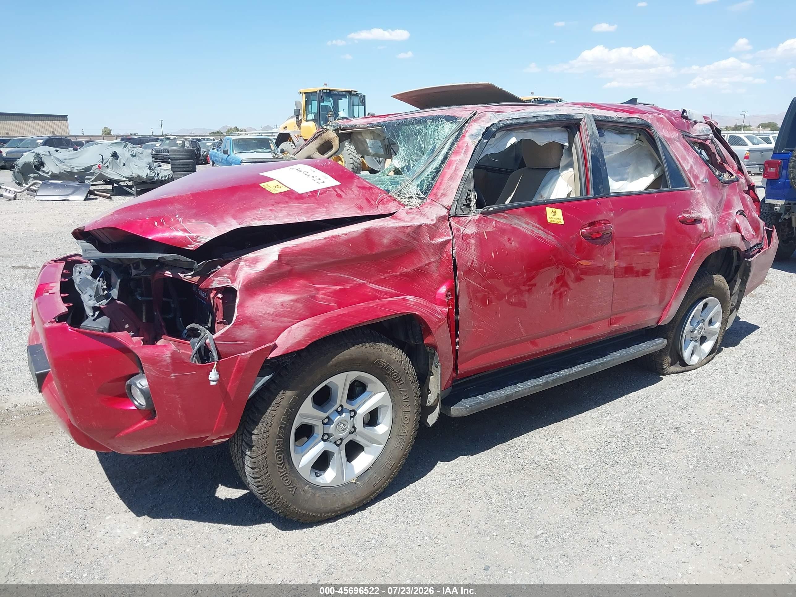 2018 Toyota 4runner Sr5 Premium Red vin: JTEZU5JR2J5169796