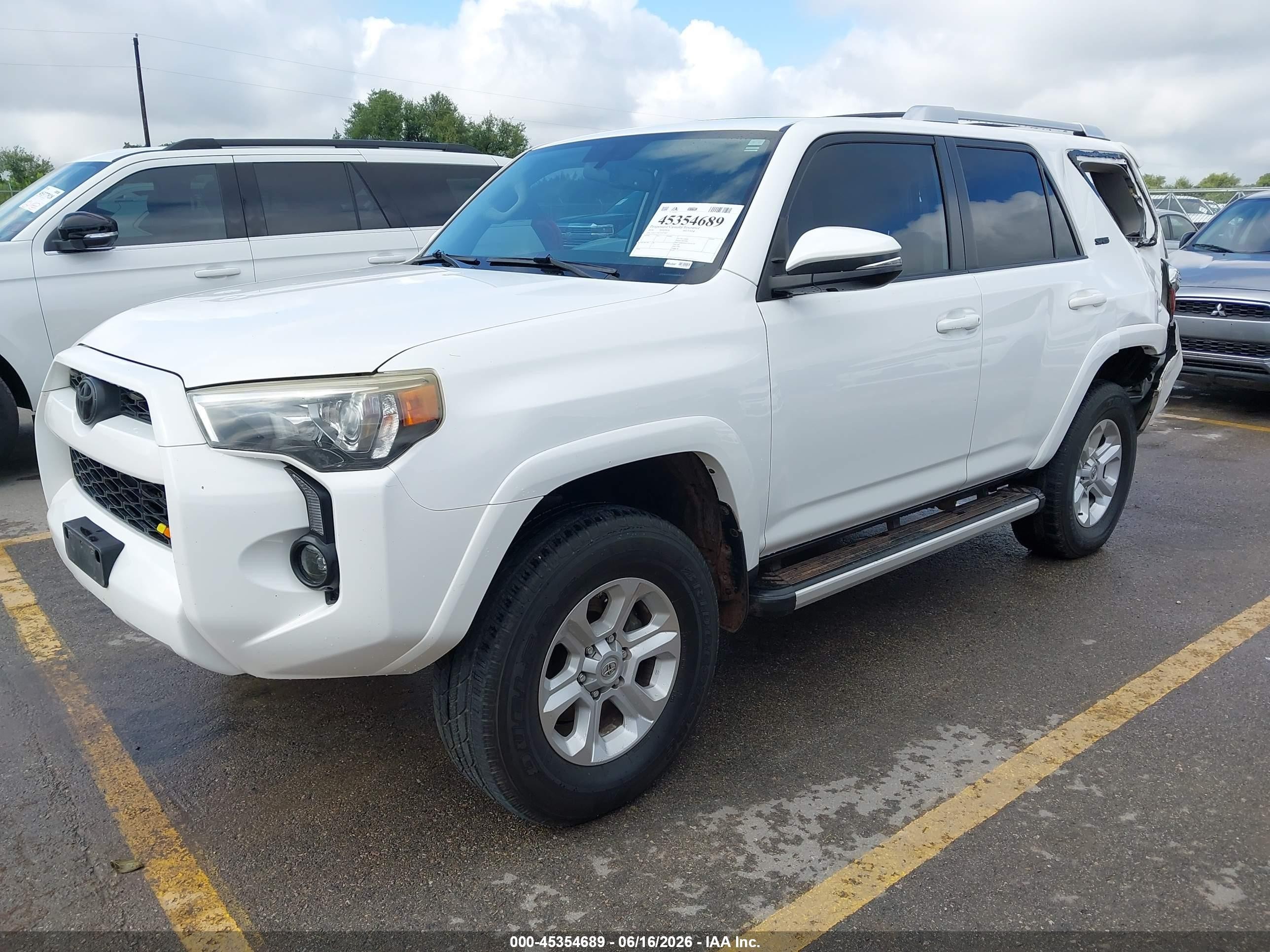 2014 Toyota 4runner Sr5 Premium White vin: JTEZU5JR3E5072497