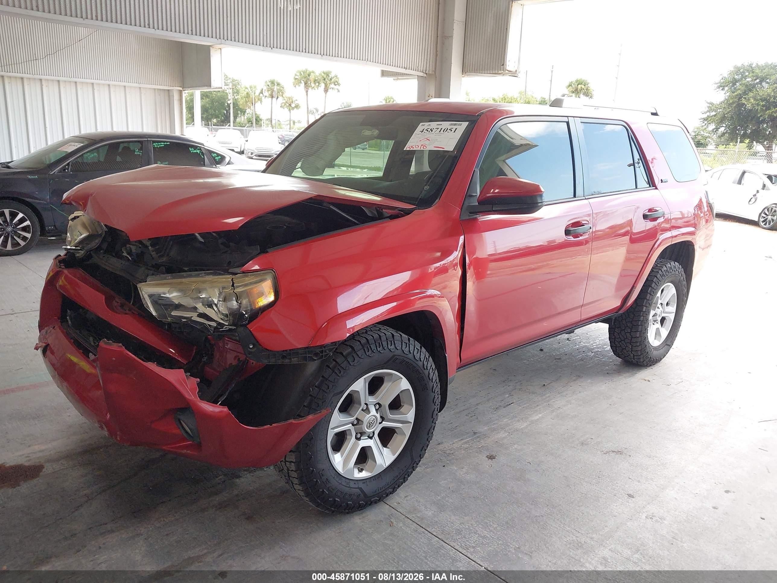 2015 Toyota 4runner Sr5 Red vin: JTEZU5JR3F5097580