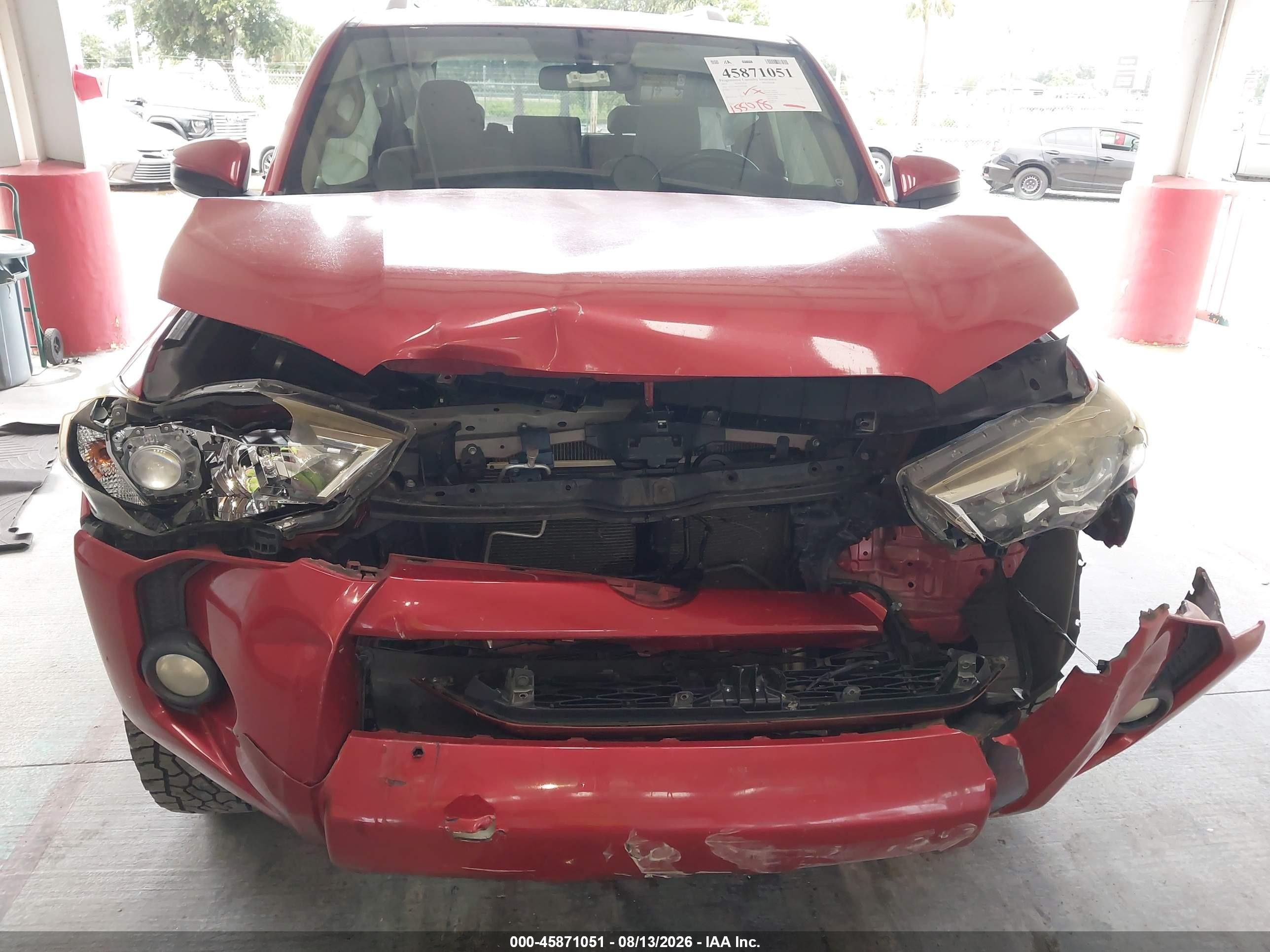 2015 Toyota 4runner Sr5 Red vin: JTEZU5JR3F5097580