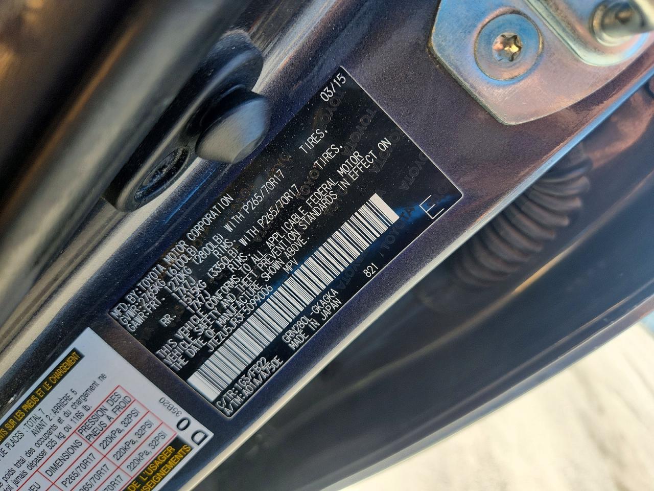 2015 Toyota 4runner Sr5 Gray vin: JTEZU5JR3F5099006