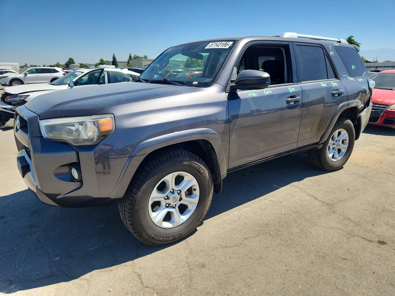 2015 Toyota 4runner Sr5 Gray vin: JTEZU5JR3F5099006