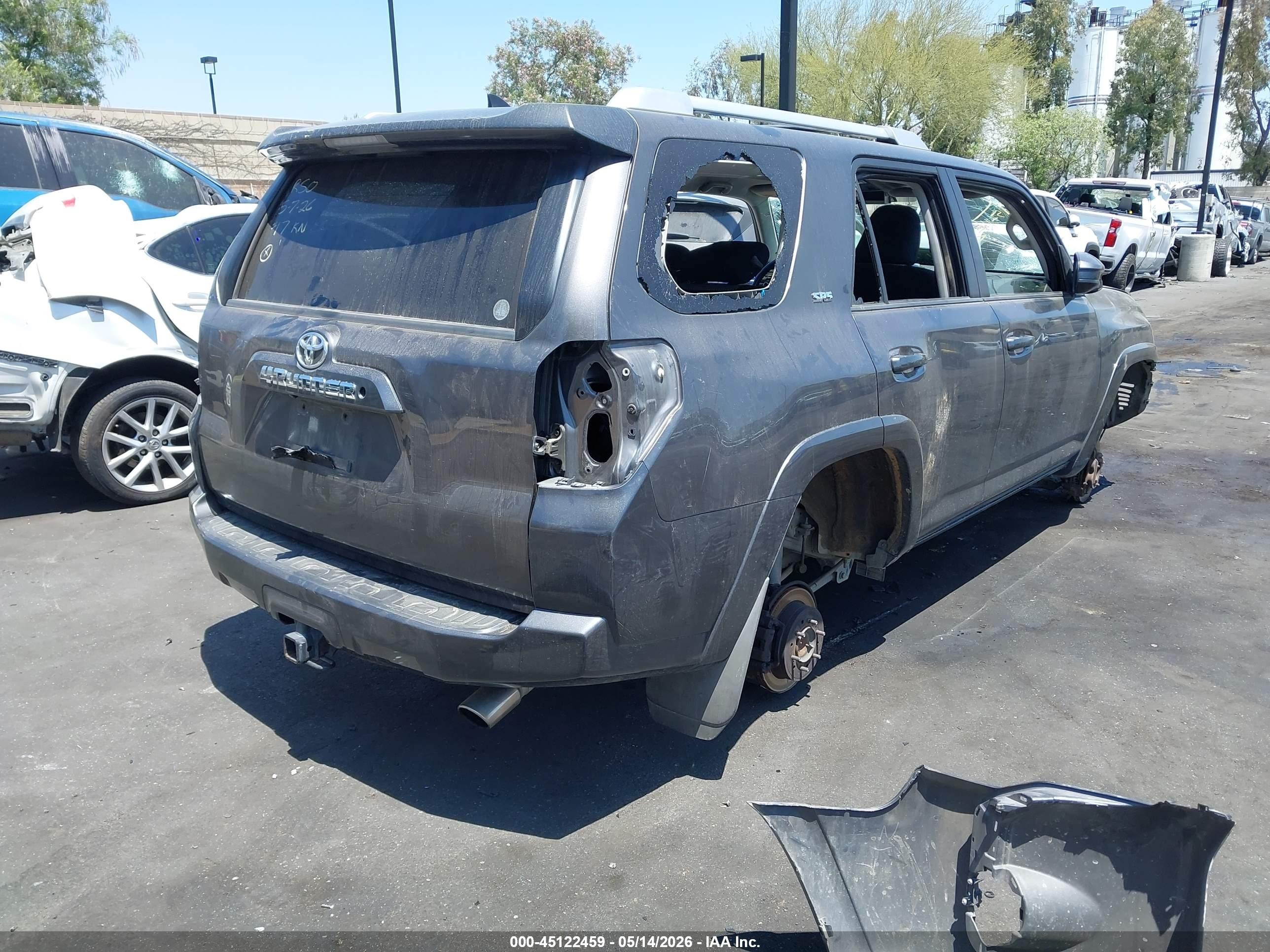 2015 Toyota 4runner Sr5 Gray vin: JTEZU5JR3F5108982