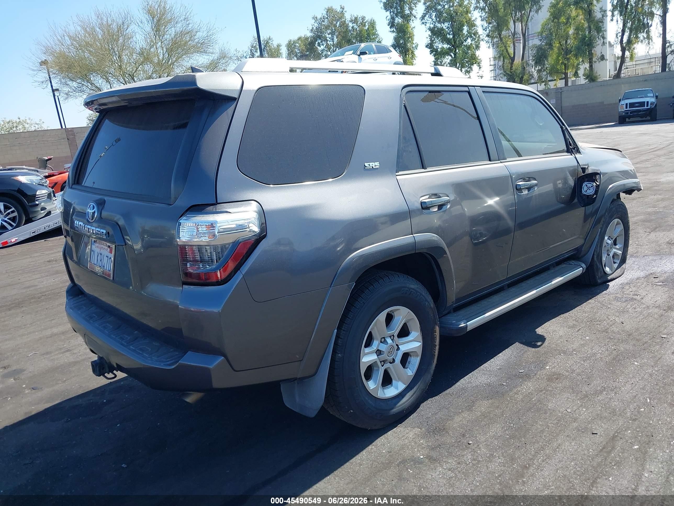 2015 Toyota 4runner Sr5 Gray vin: JTEZU5JR5F5102326