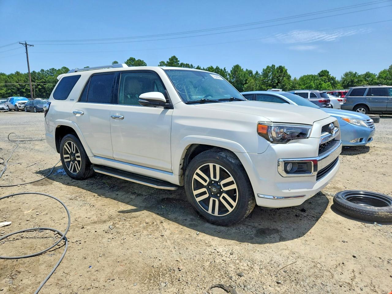 2015 Toyota 4runner Limited White vin: JTEZU5JR6F5107597