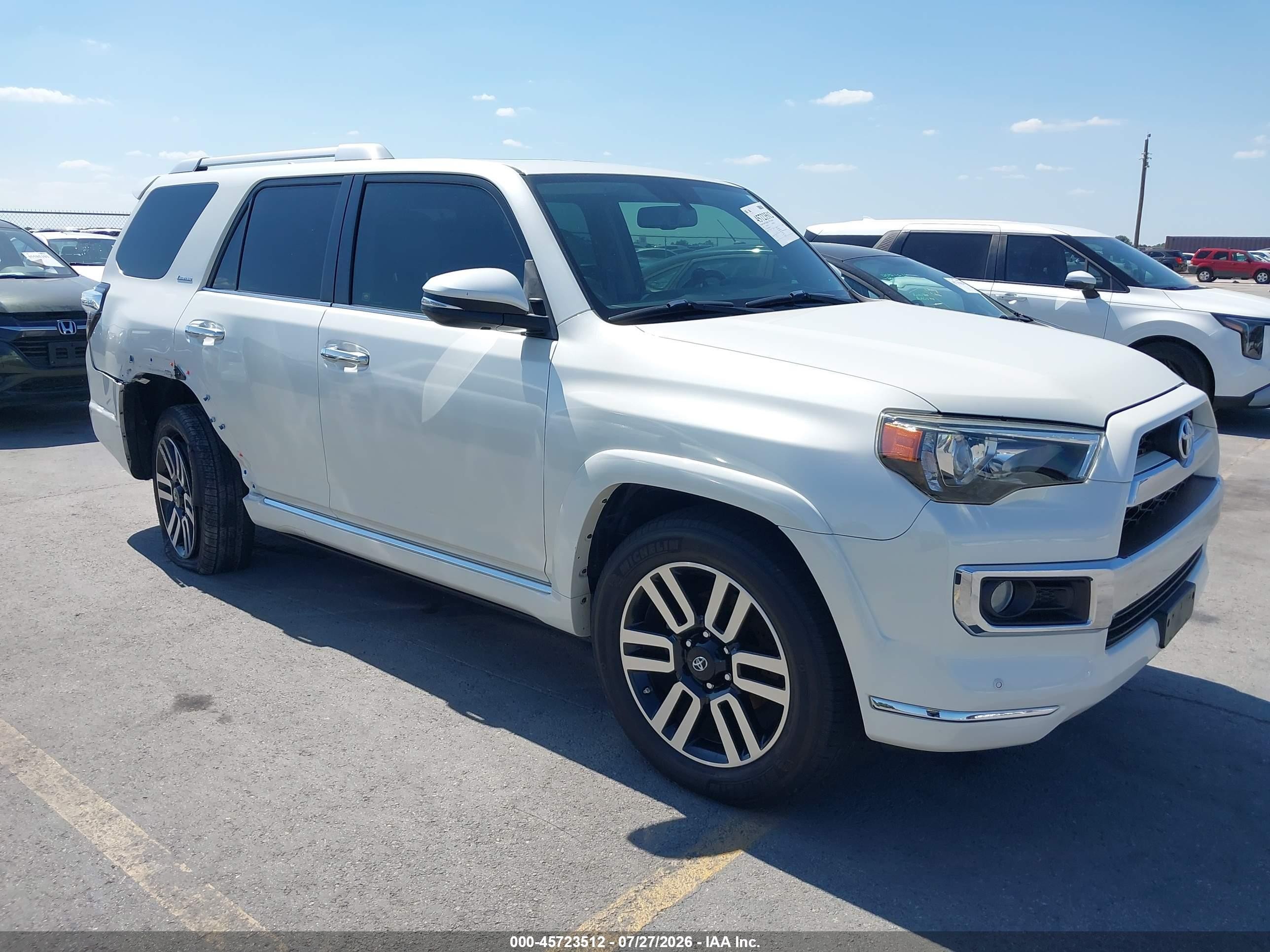 2015 Toyota 4runner Limited White vin: JTEZU5JR8F5085750