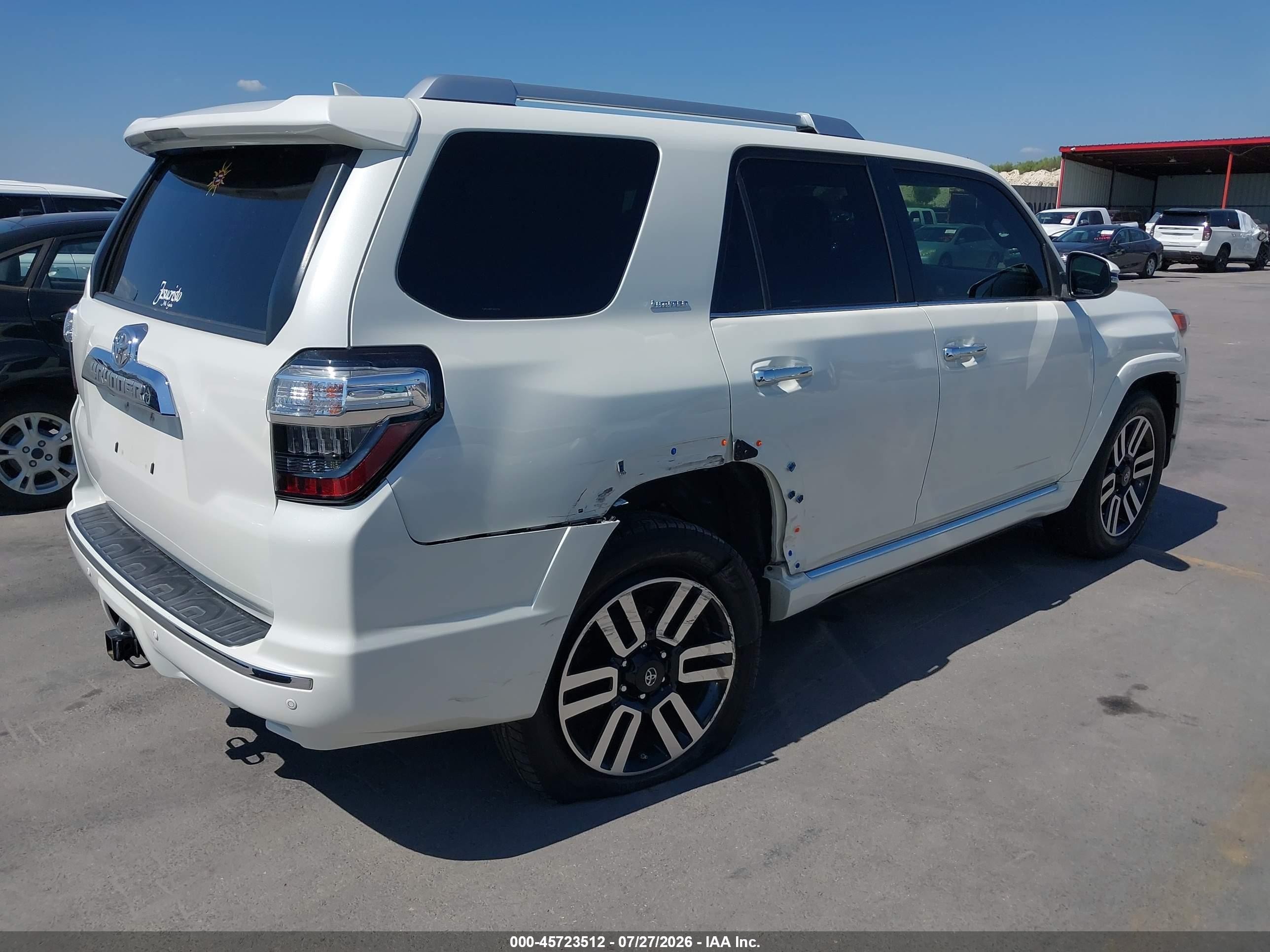 2015 Toyota 4runner Limited White vin: JTEZU5JR8F5085750