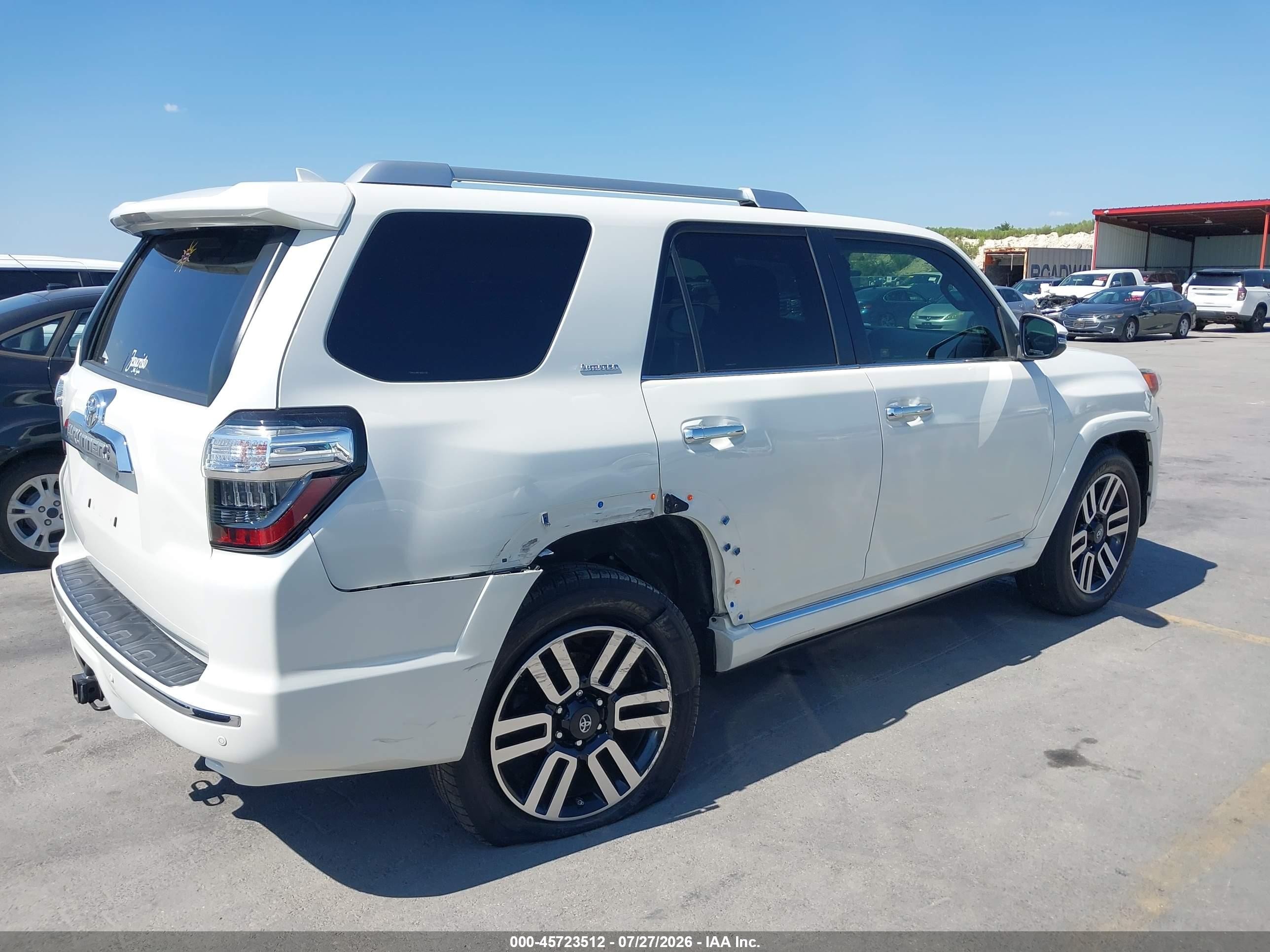 2015 Toyota 4runner Limited White vin: JTEZU5JR8F5085750