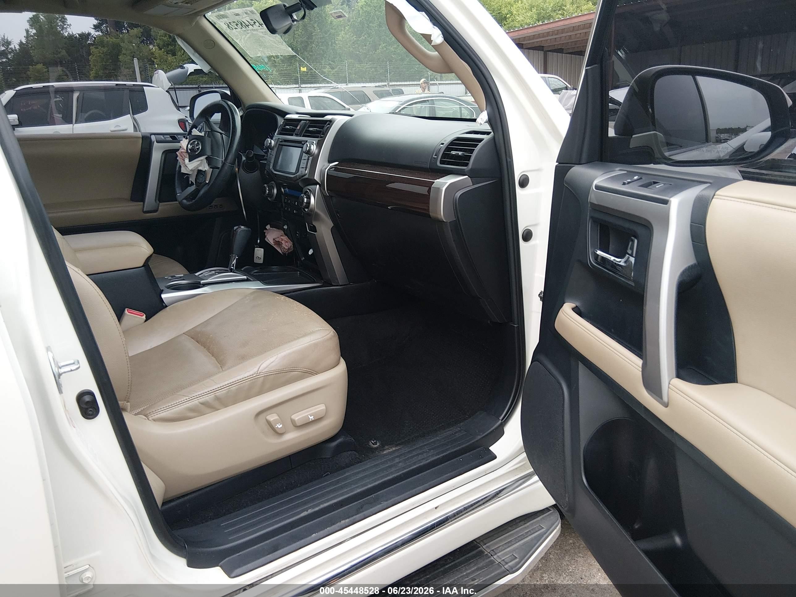 2015 Toyota 4runner Limited White vin: JTEZU5JR9F5091136