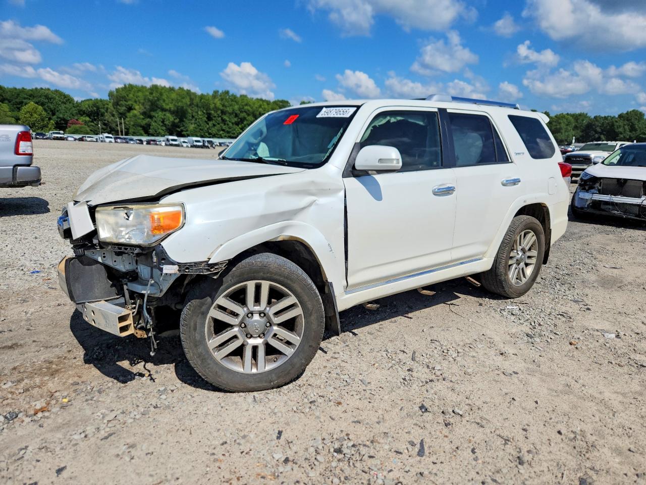 2013 Toyota 4runner Limited White vin: JTEZU5JRXD5059504