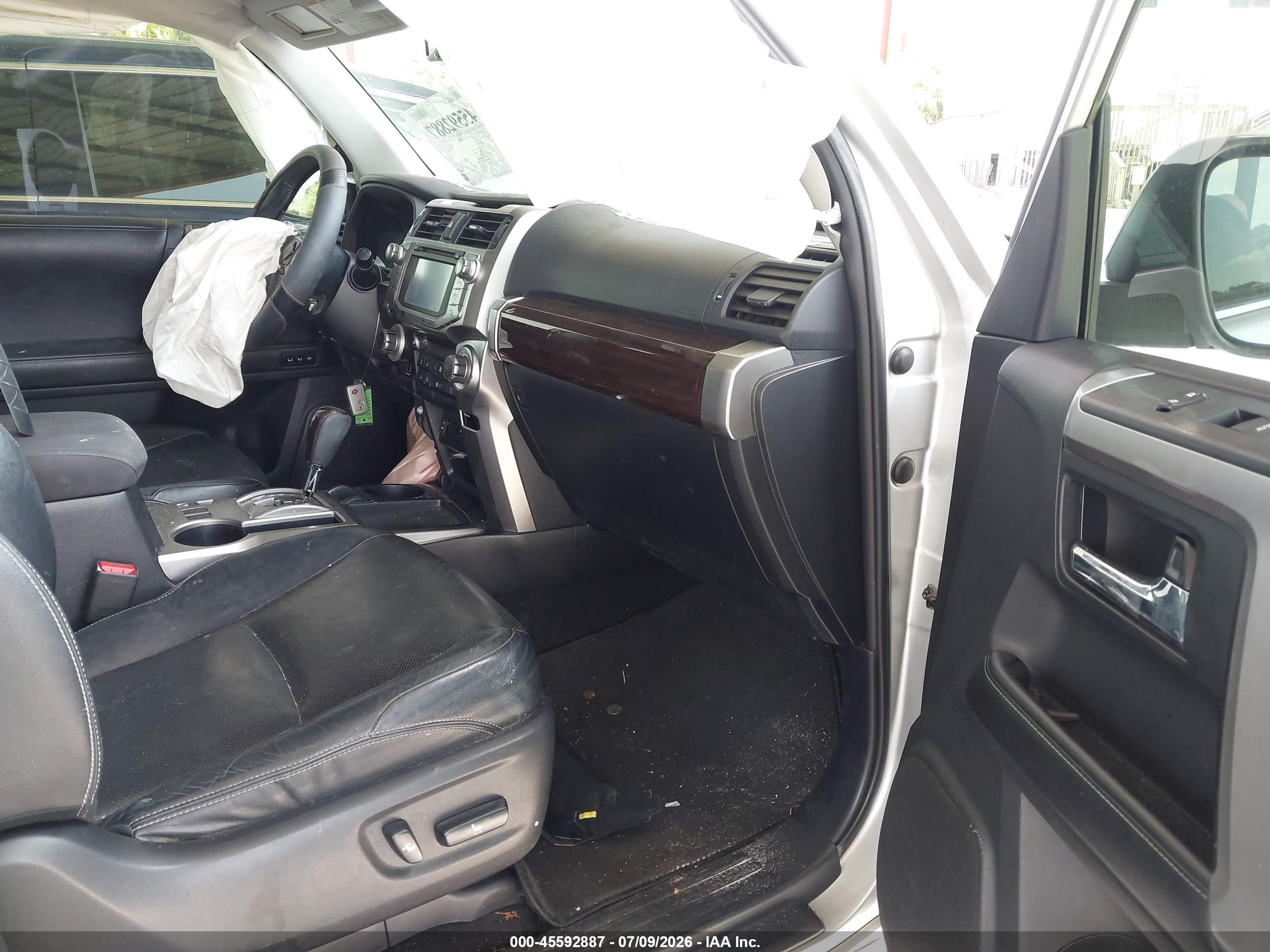 2014 Toyota 4runner Limited Silver vin: JTEZU5JRXE5065756