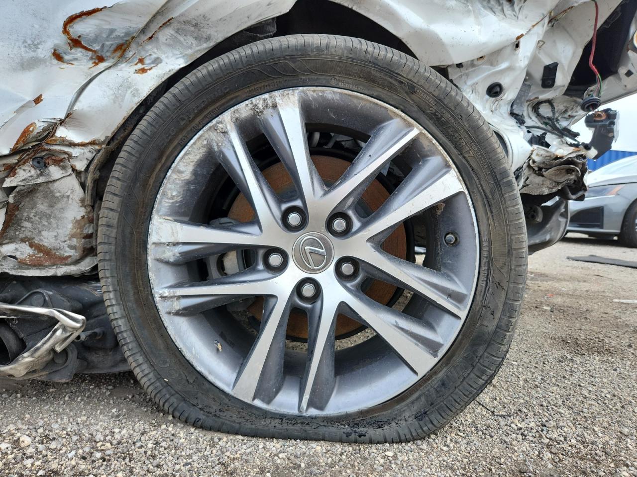 2020 Lexus Is 300 White vin: JTHAA1D2XL5108425 Damage: Left Rear Wheel, Curb Rash, > 12 Inches