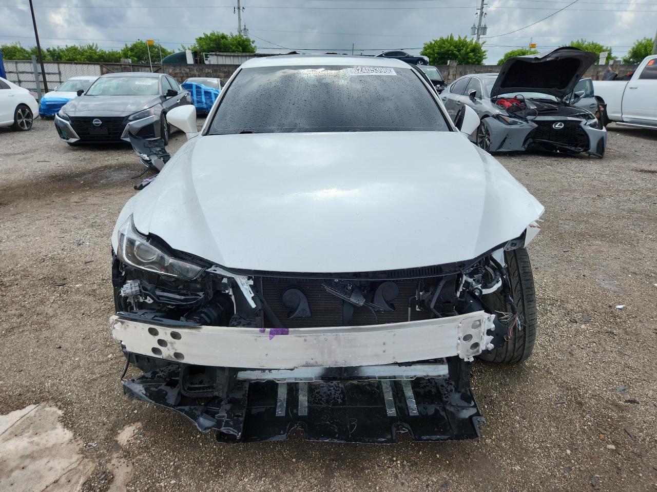 2020 Lexus Is 300 White vin: JTHAA1D2XL5108425 Damage: Front Bumper/Cover, Missing, Replacement Required