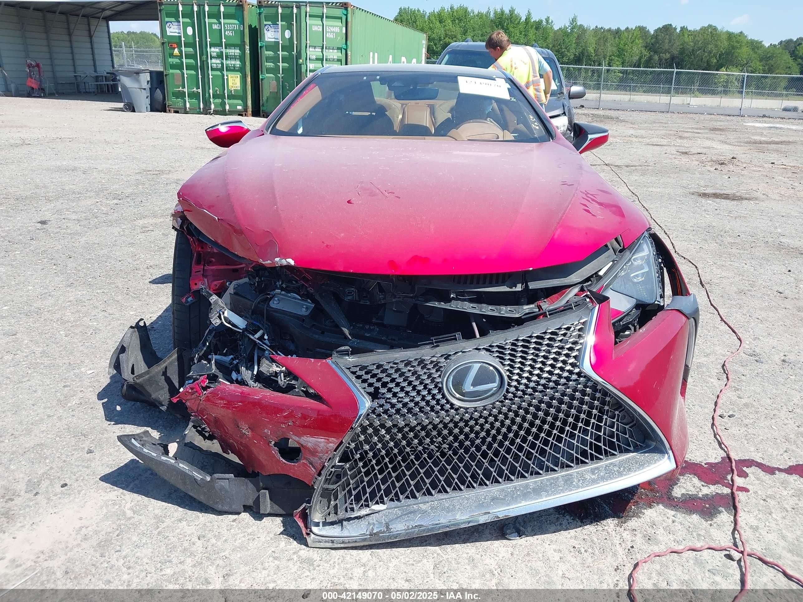 2021 Lexus Lc 500   Red vin: JTHAP5AY3MA103106