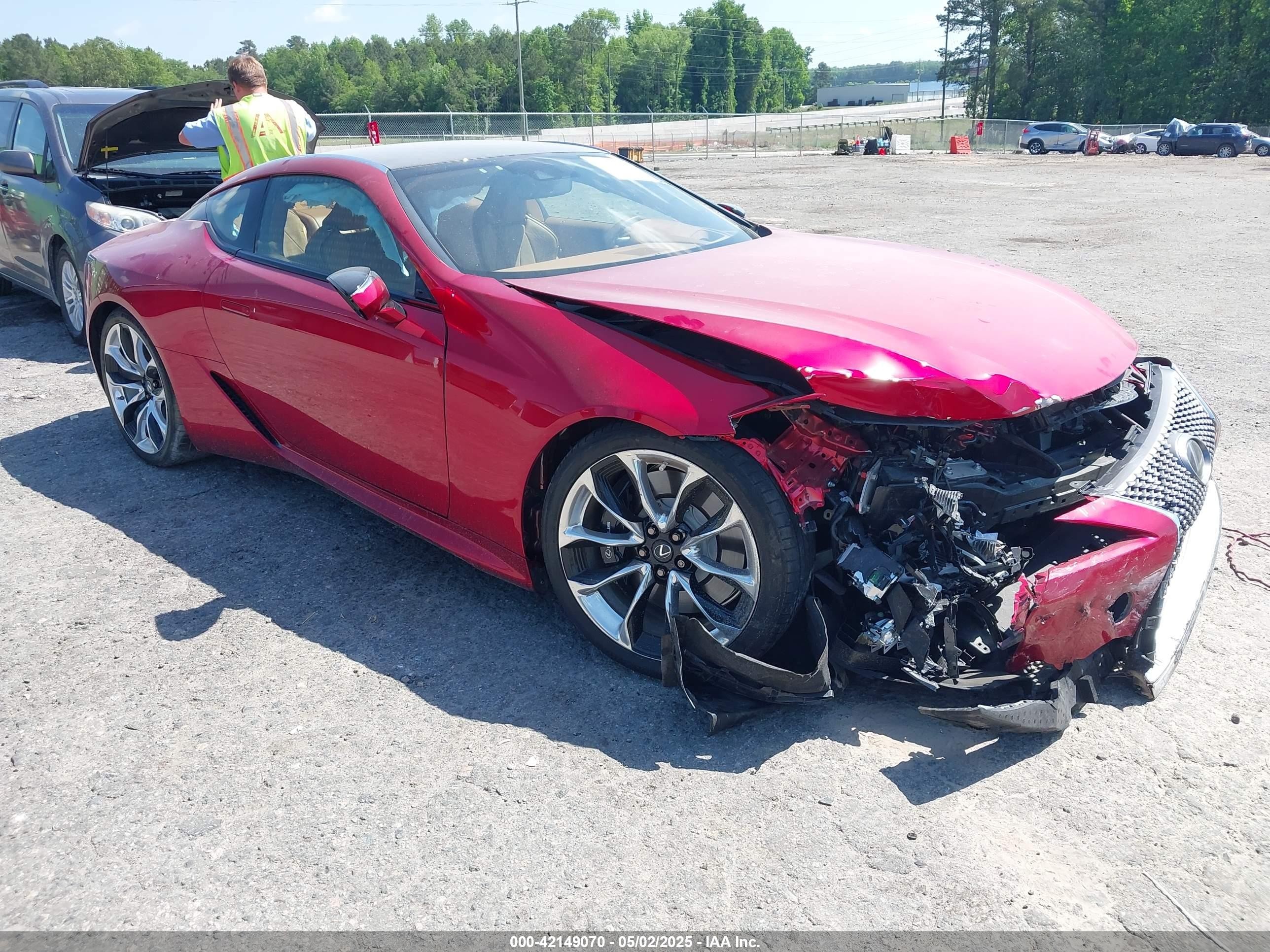 2021 Lexus Lc 500   Red vin: JTHAP5AY3MA103106