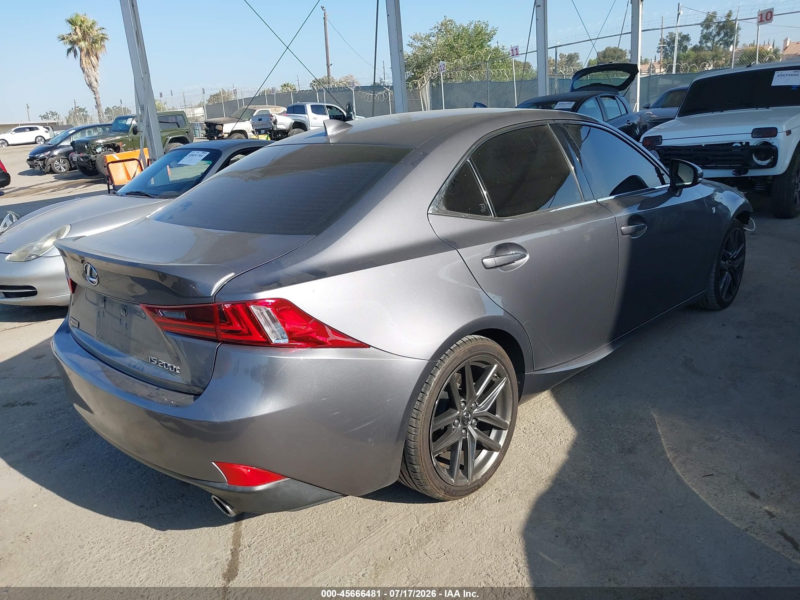2016 Lexus Is 200t   Серый vin: JTHBA1D20G5029629