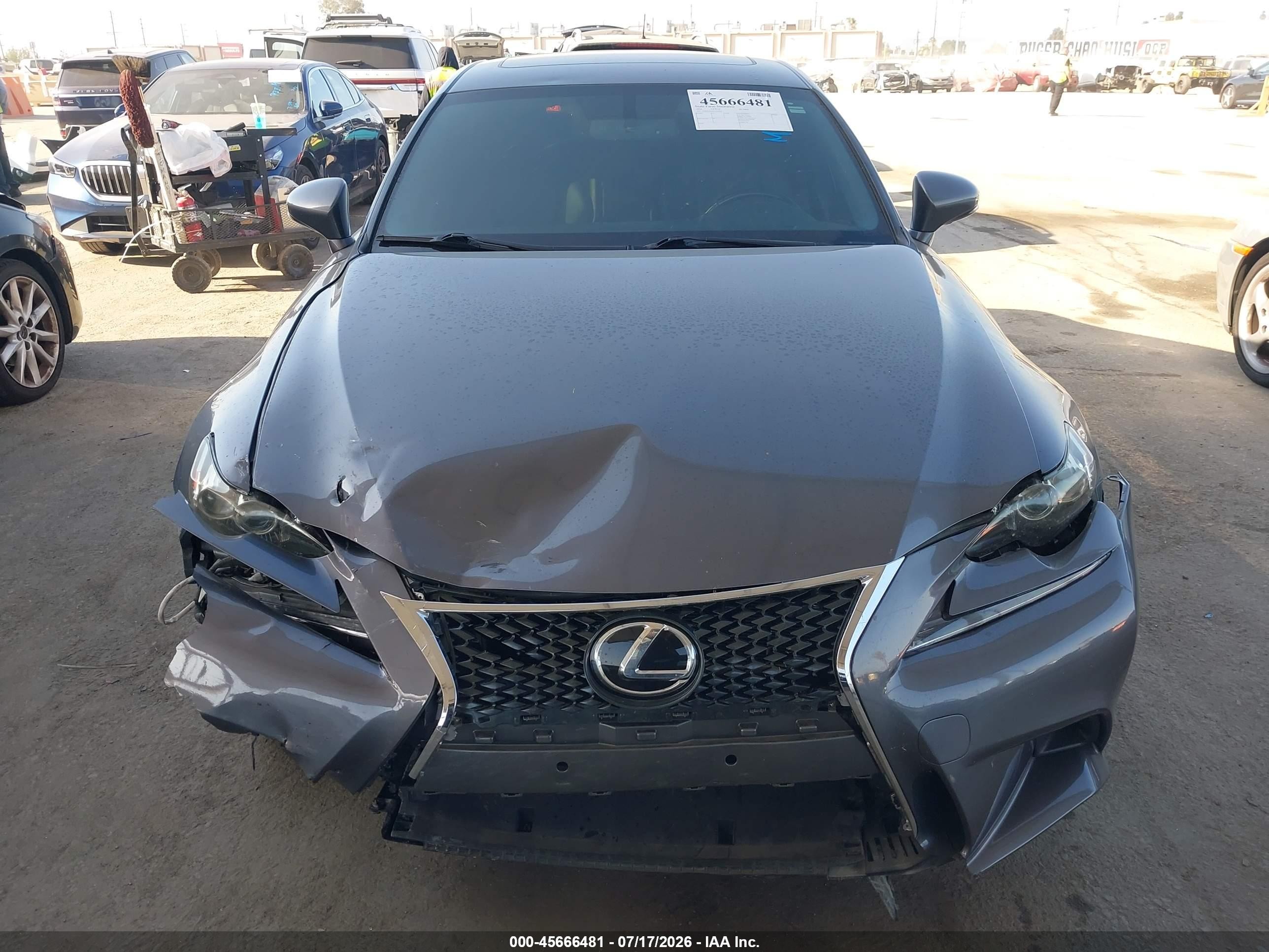 2016 Lexus Is 200t   Серый vin: JTHBA1D20G5029629