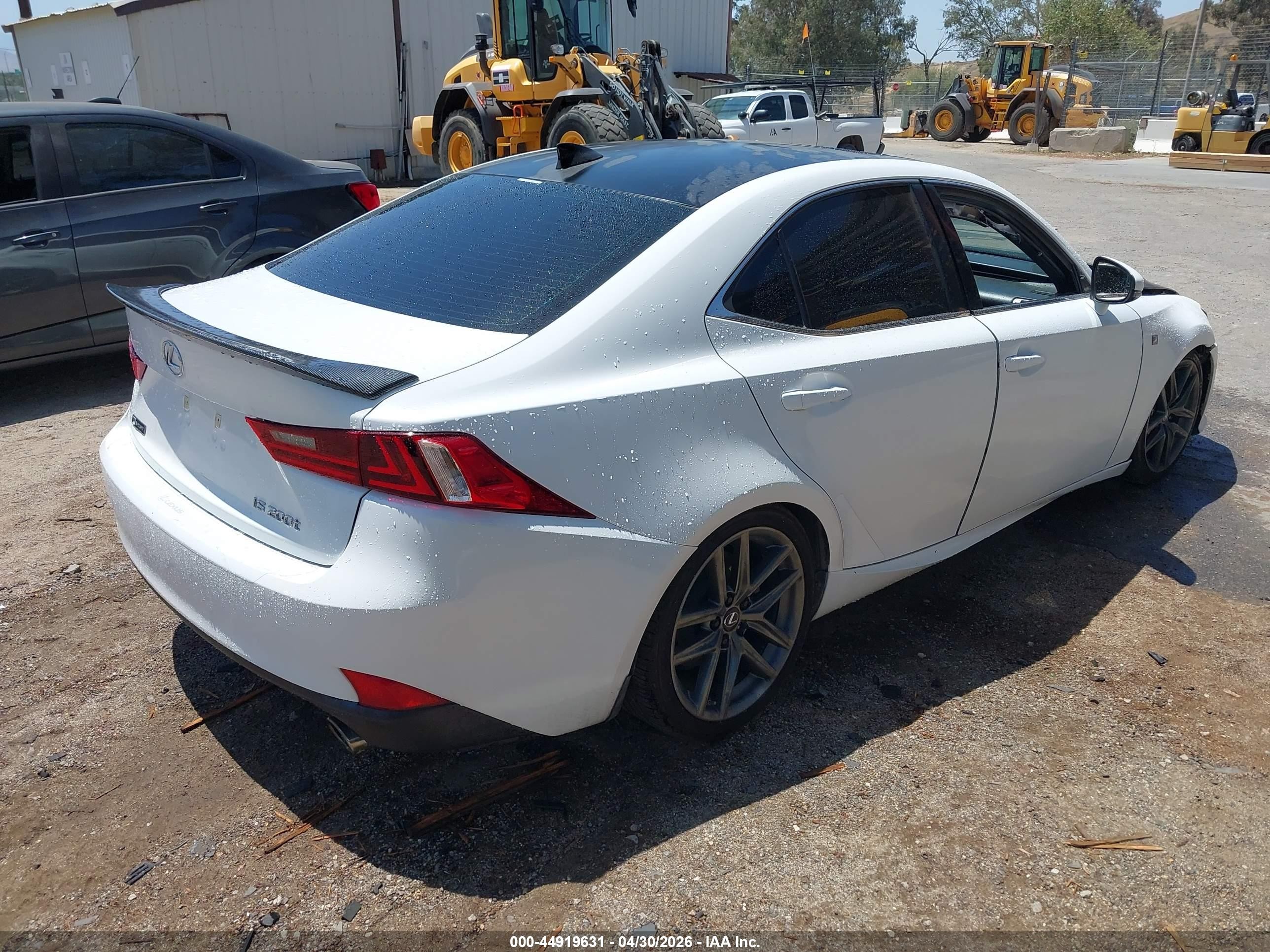2016 Lexus Is 200t White vin: JTHBA1D24G5020111