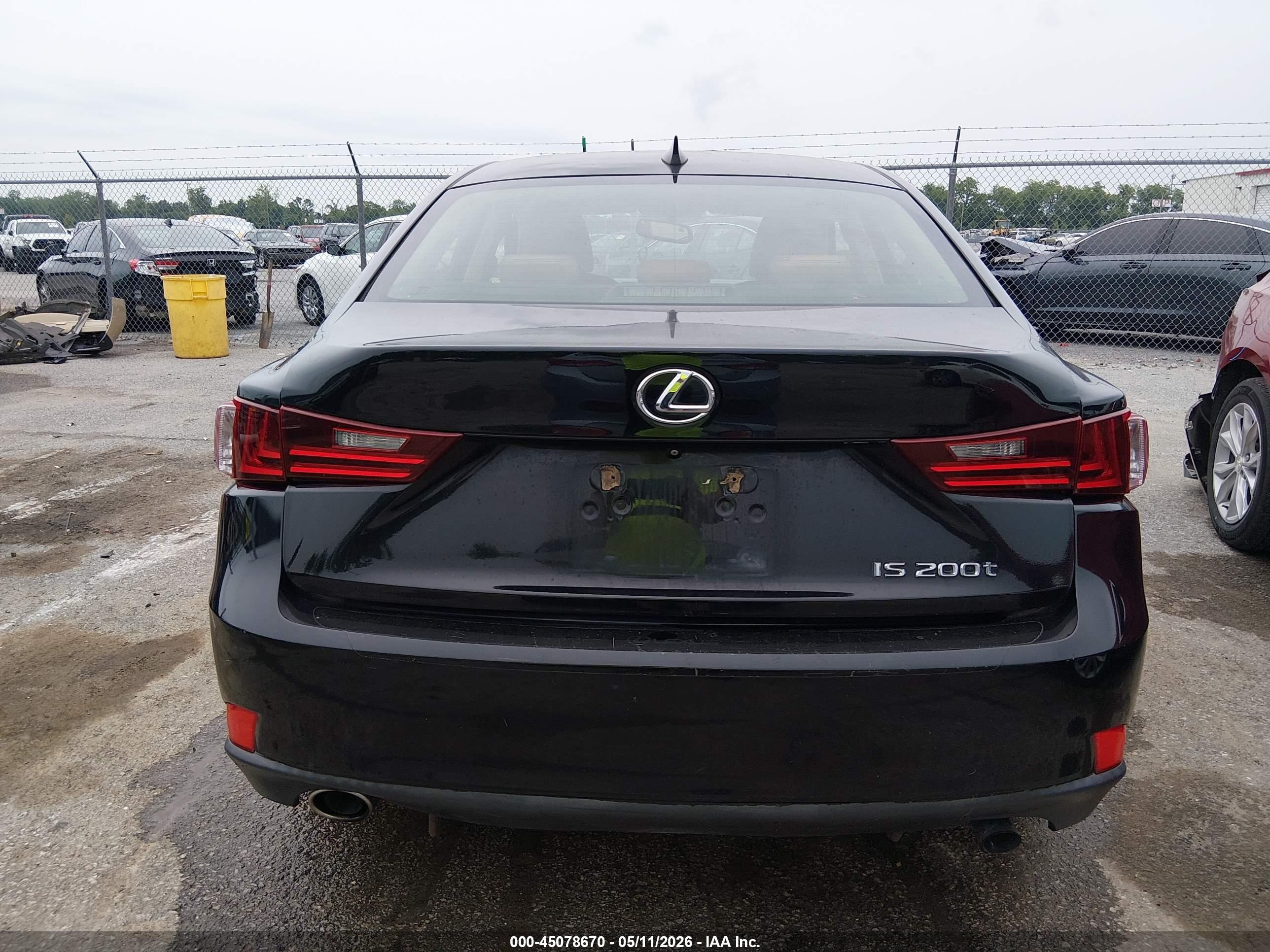 2016 Lexus Is 200t   Черный vin: JTHBA1D28G5007541