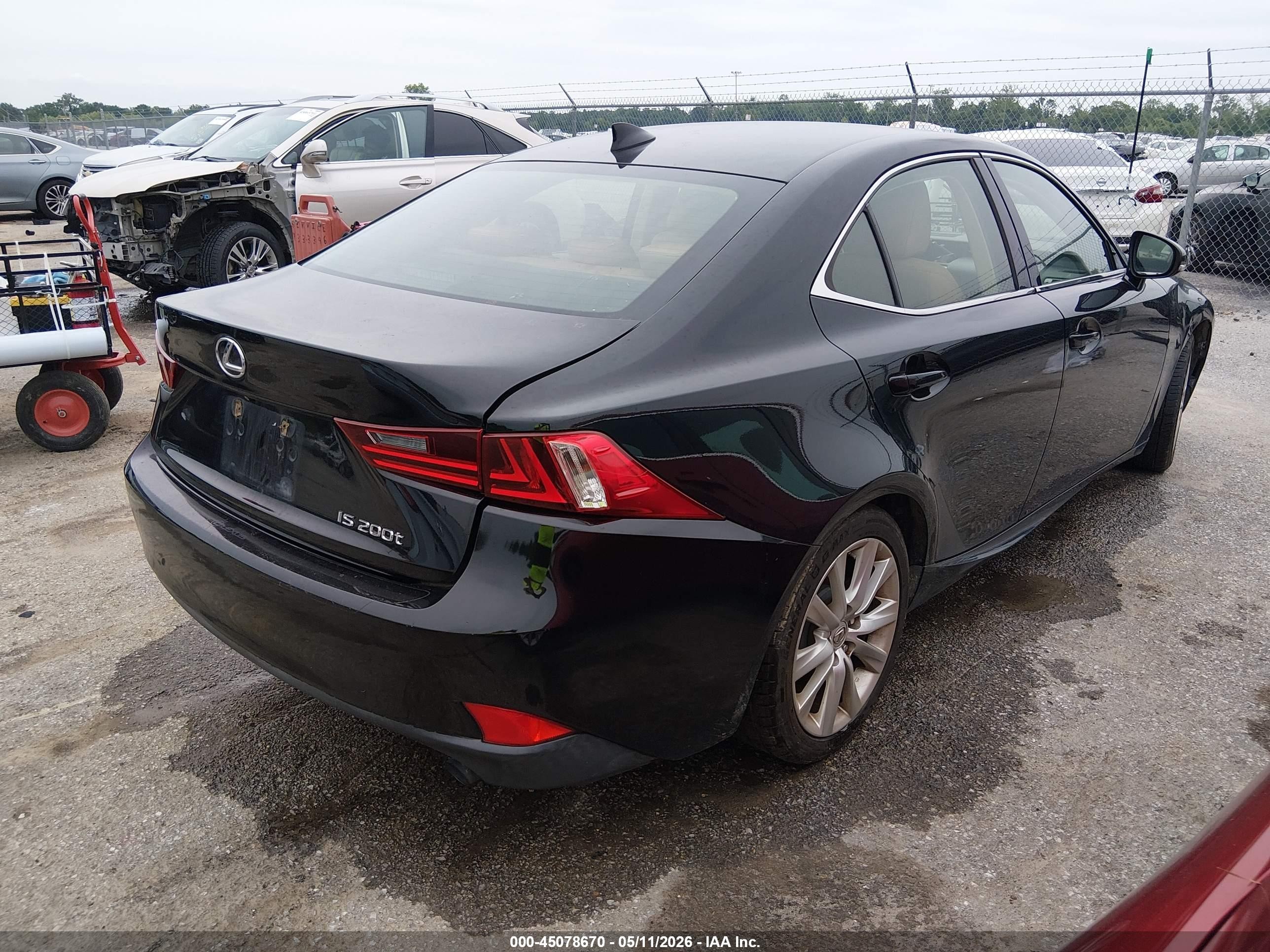 2016 Lexus Is 200t   Черный vin: JTHBA1D28G5007541