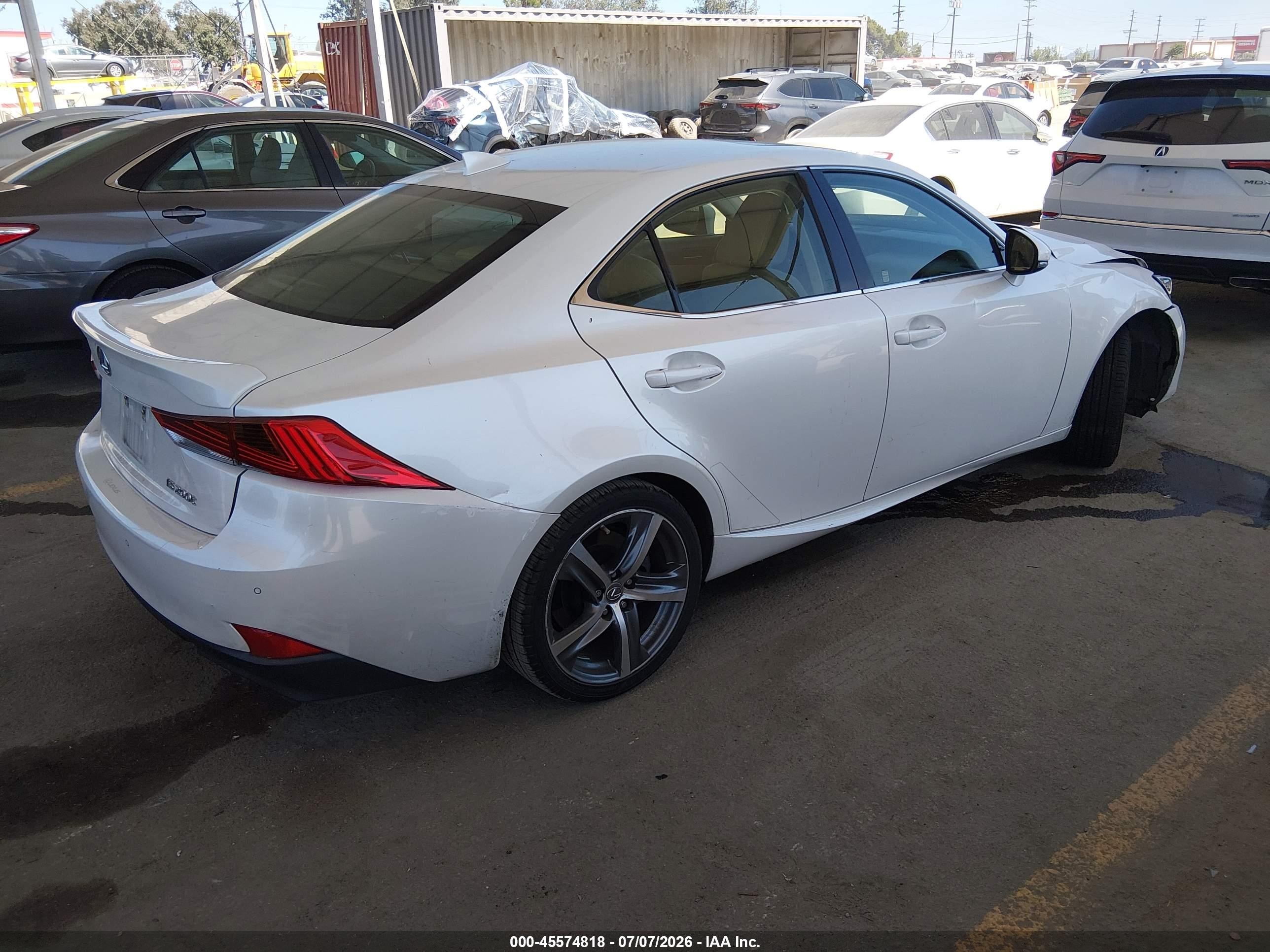 2017 Lexus Is 200t Белый vin: JTHBA1D29H5042851