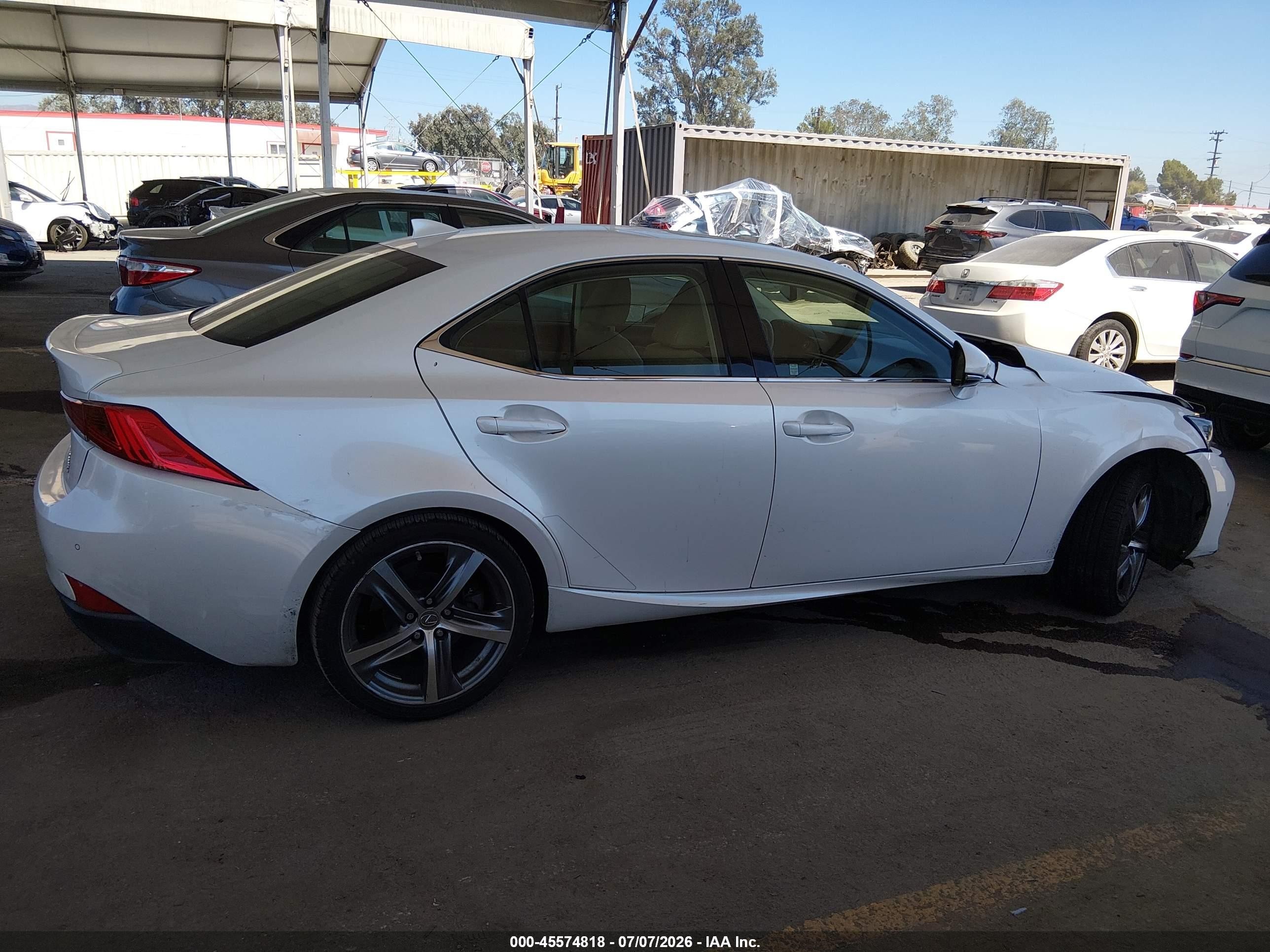 2017 Lexus Is 200t Белый vin: JTHBA1D29H5042851